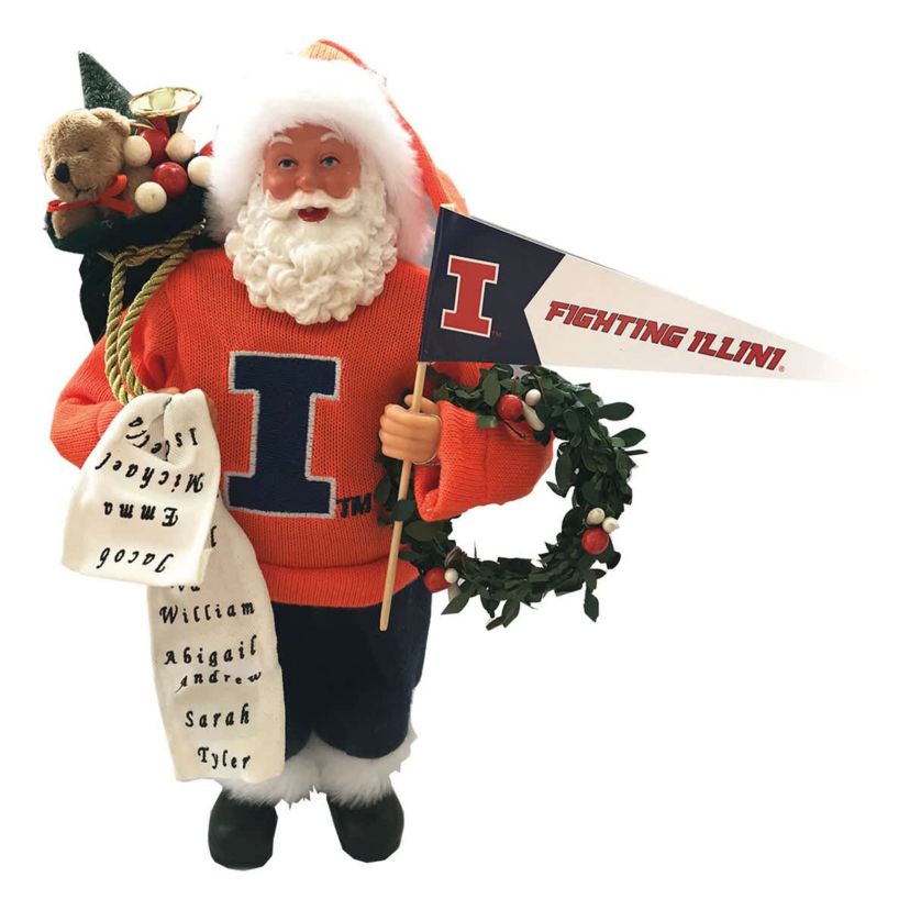 NCAA Illinois Fighting Illini 12" Proud Santa