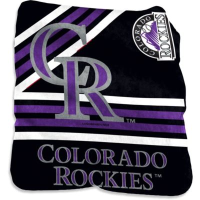 Logo Brands MLB Colorado Rockies 50'' x 60'' Plush Raschel Throw Blanket