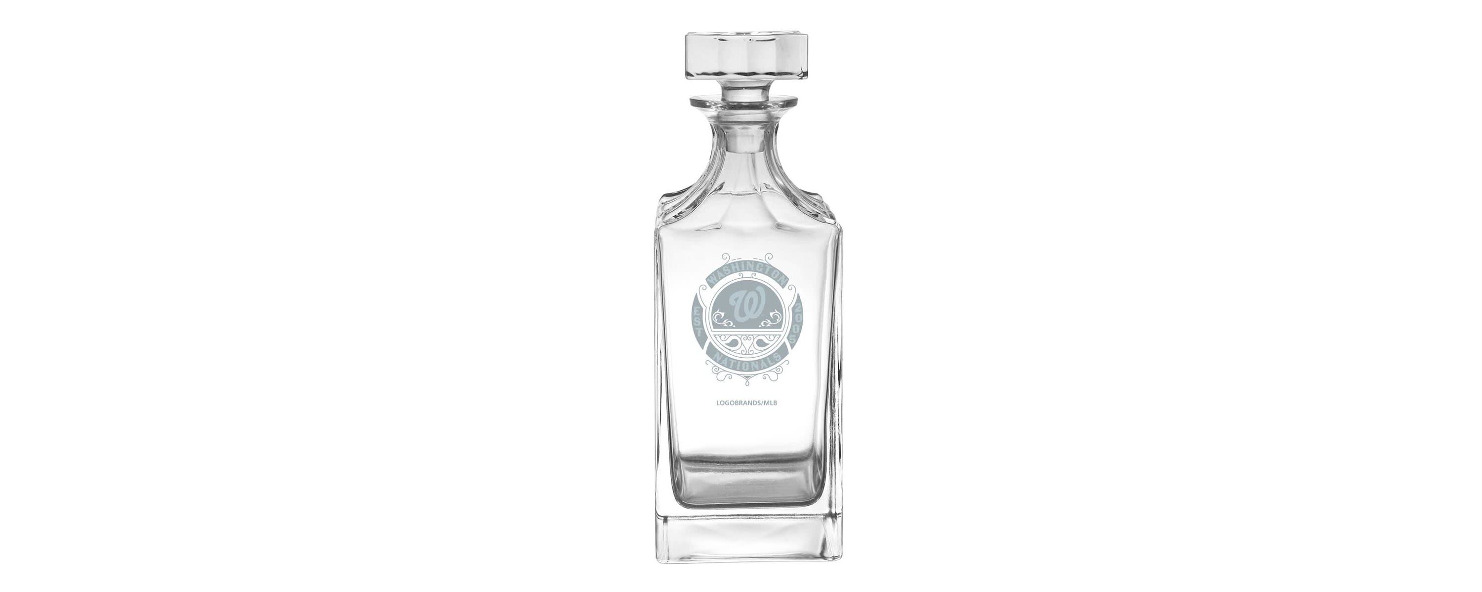 MLB Washington Nationals 23.75oz. Frost Baroque Glass Decanter
