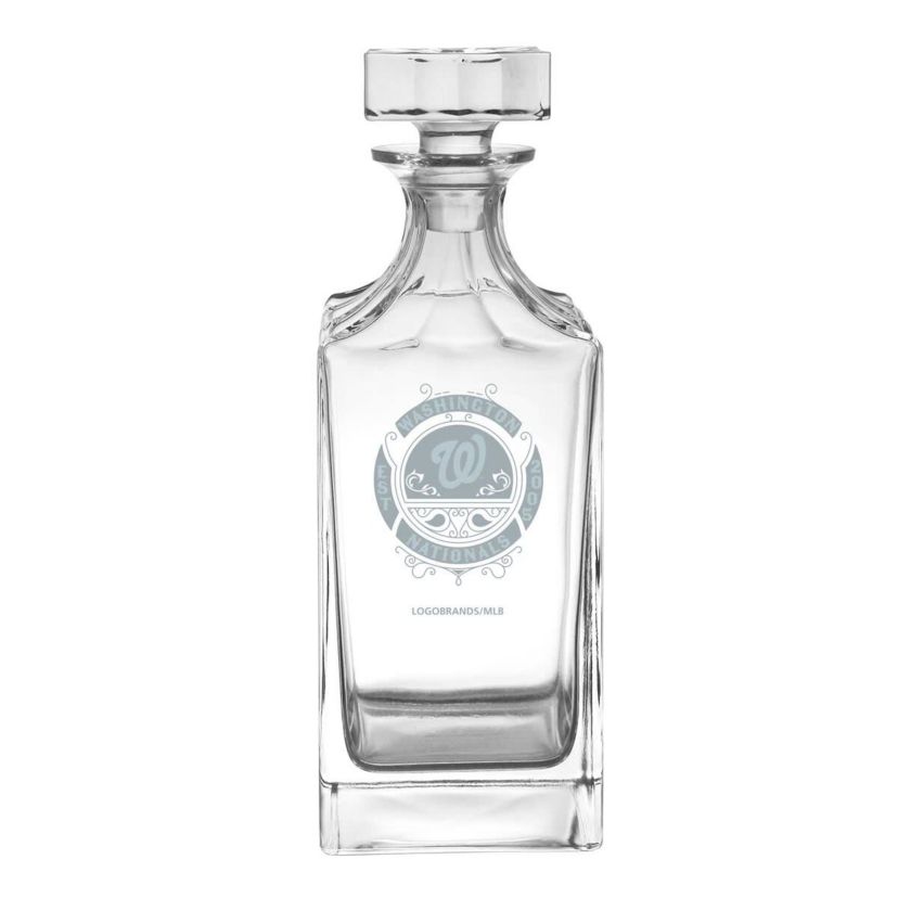 MLB Washington Nationals 23.75oz. Frost Baroque Glass Decanter