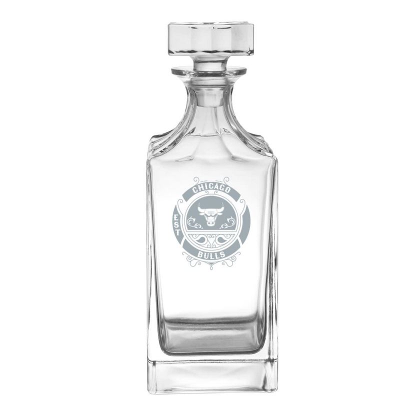 NBA Chicago Bulls 23.75oz. Frost Baroque Glass Decanter
