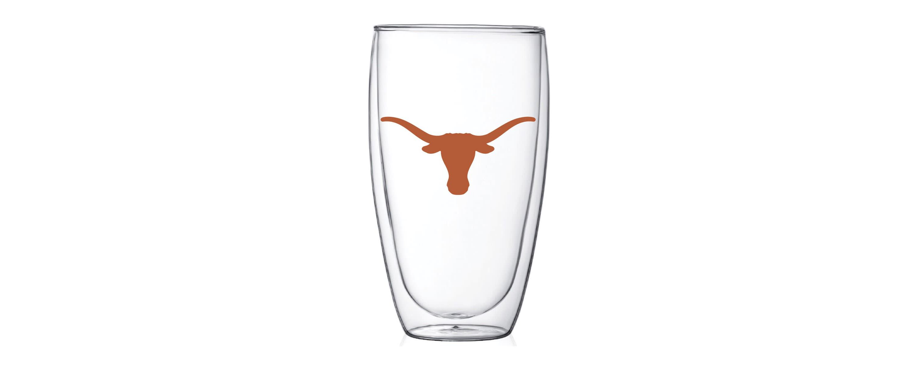 NCAA Texas Longhorns 15oz. Double Wall Thermo Glass