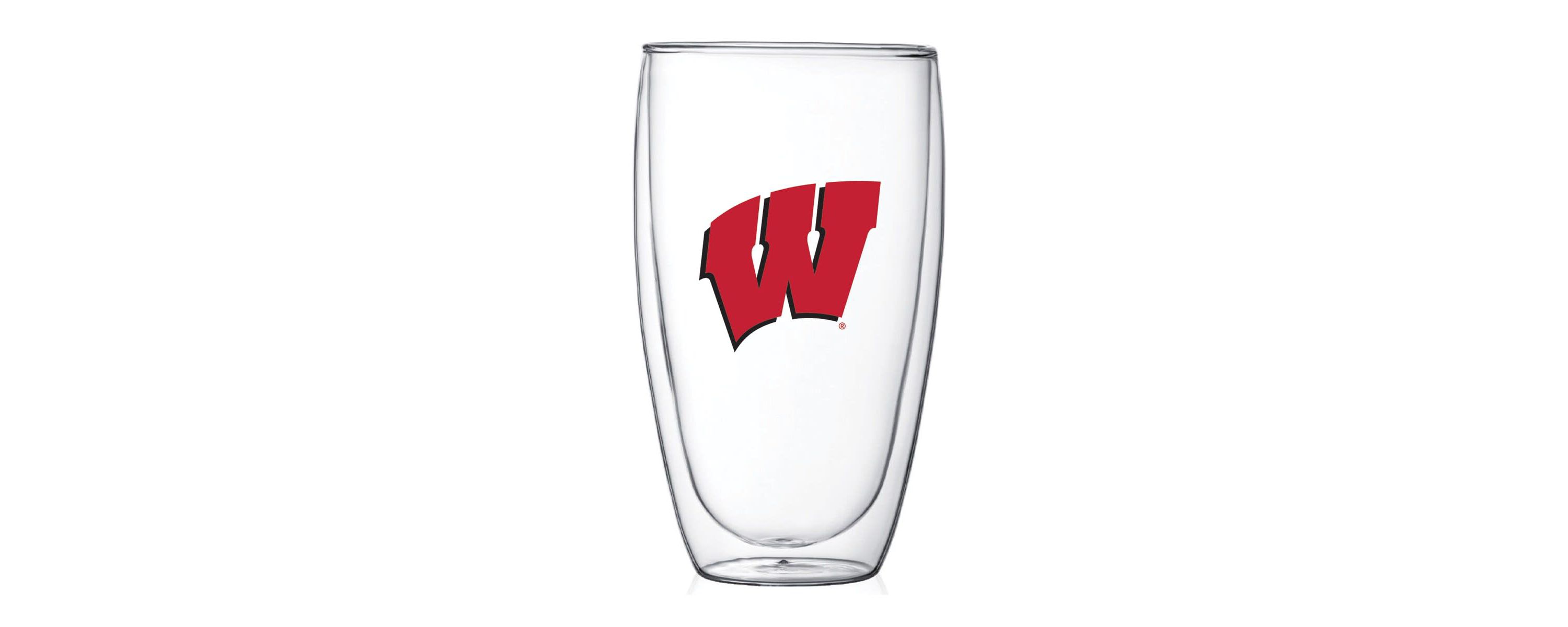 NCAA Wisconsin Badgers 15oz. Double Wall Thermo Glass