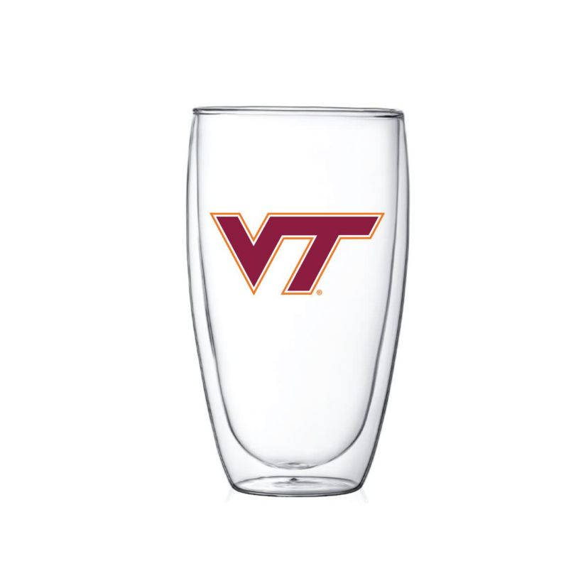 NCAA Virginia Tech Hokies 15oz. Double Wall Thermo Glass