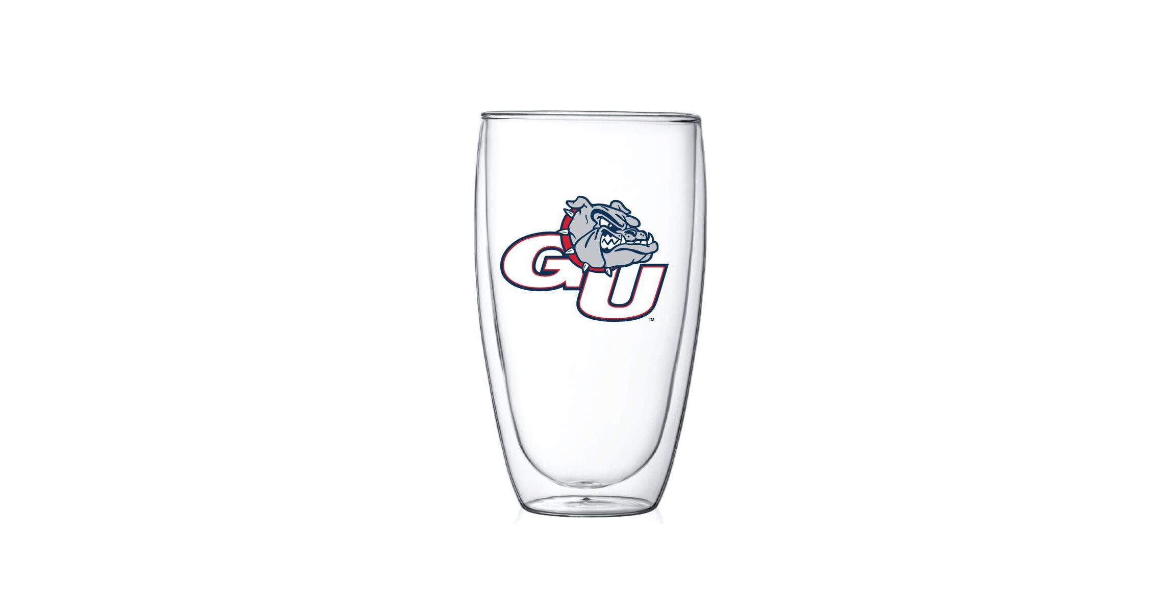 Gonzaga University Bulldogs NCAA Gonzaga Bulldogs 15oz. Double Wall Thermo Glass