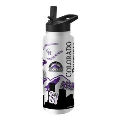 Logo Brands MLB Colorado Rockies 34oz. Native Quencher Bottle