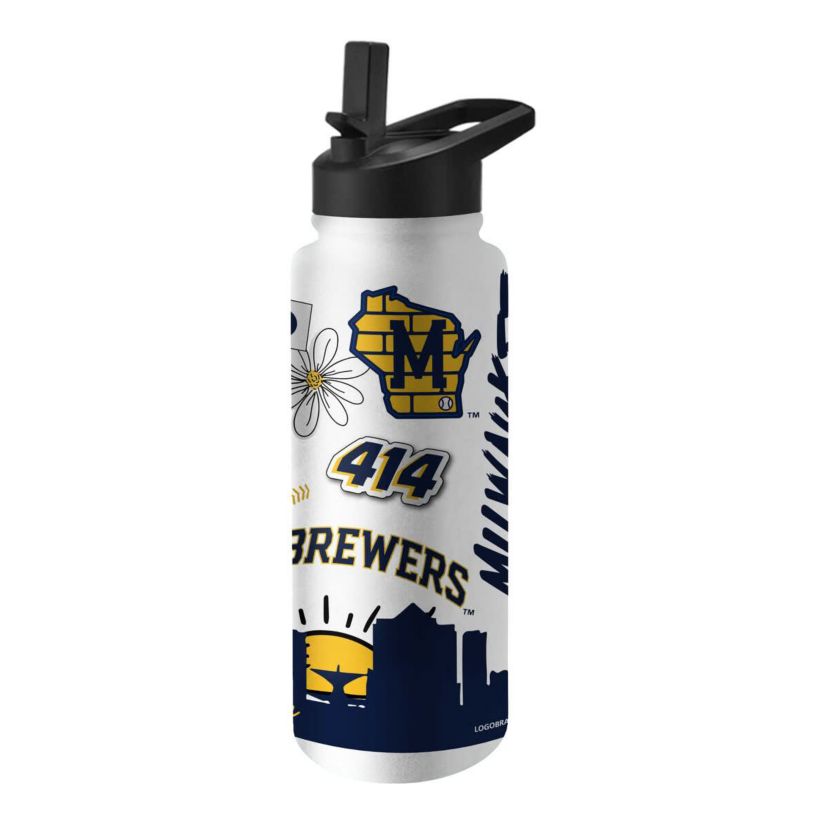 MLB Milwaukee Brewers 34oz. Native Quencher Bottle