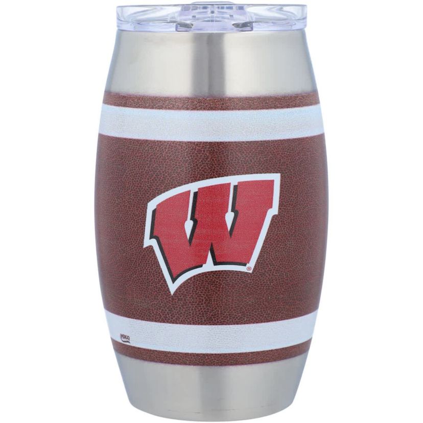 NCAA Wisconsin Badgers 15oz. Football Tumbler