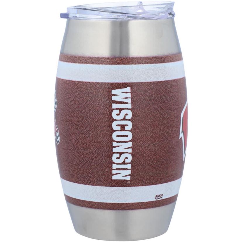 NCAA Wisconsin Badgers 15oz. Football Tumbler