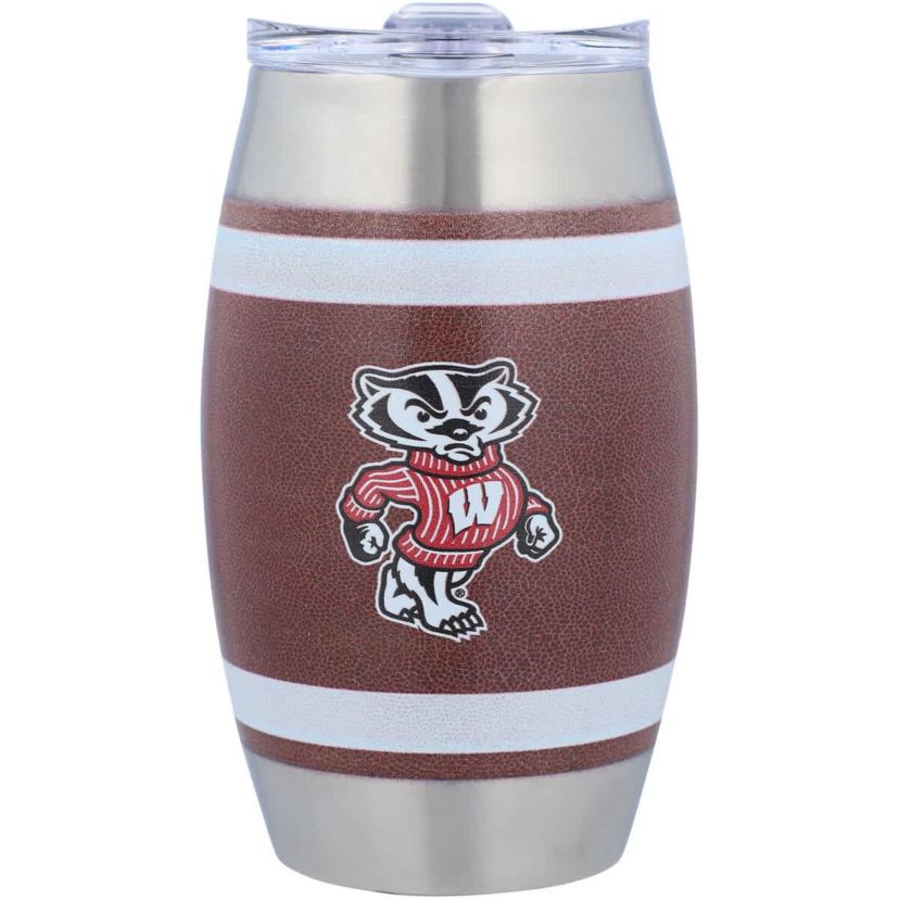 NCAA Wisconsin Badgers 15oz. Football Tumbler