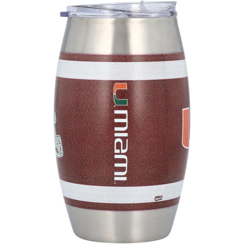 Miami (FL) Hurricanes NCAA Miami Hurricanes 15oz. Football Tumbler