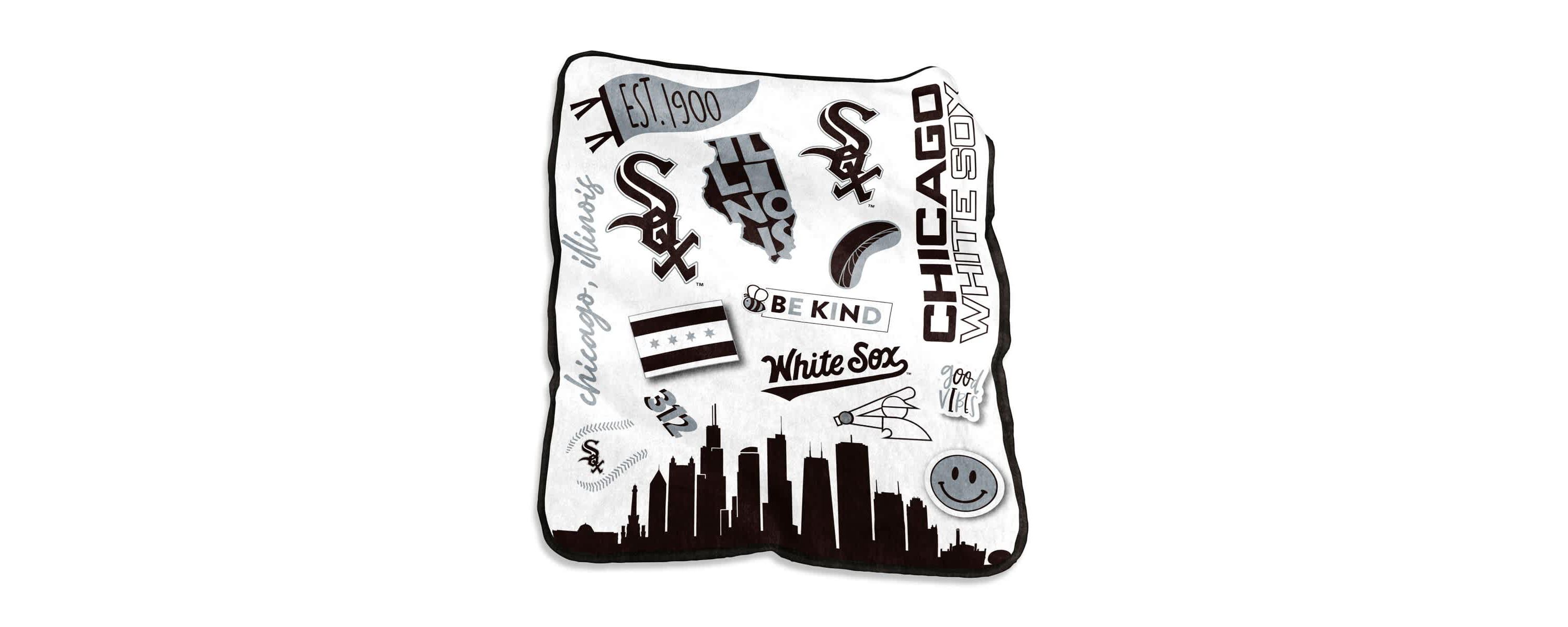 Chicago White Sox MLB Chicago Sox 50 x 60 Native Raschel Plush Throw Blanket