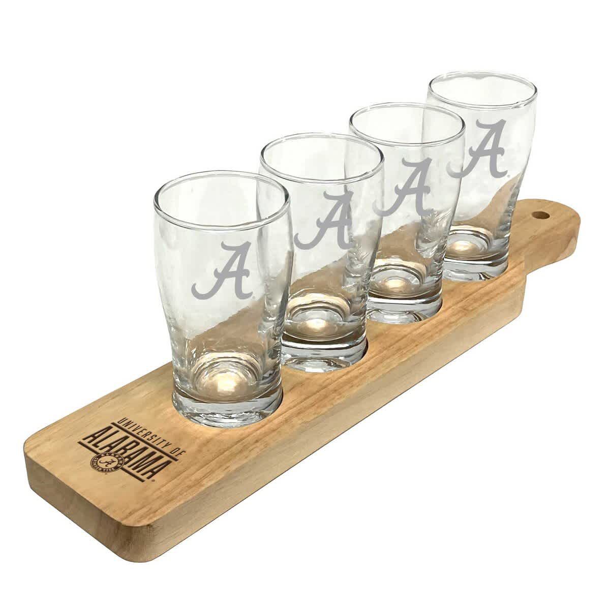 Alabama Crimson Tide NCAA Alabama Tide Four-Pack Beer Flight Glass Set