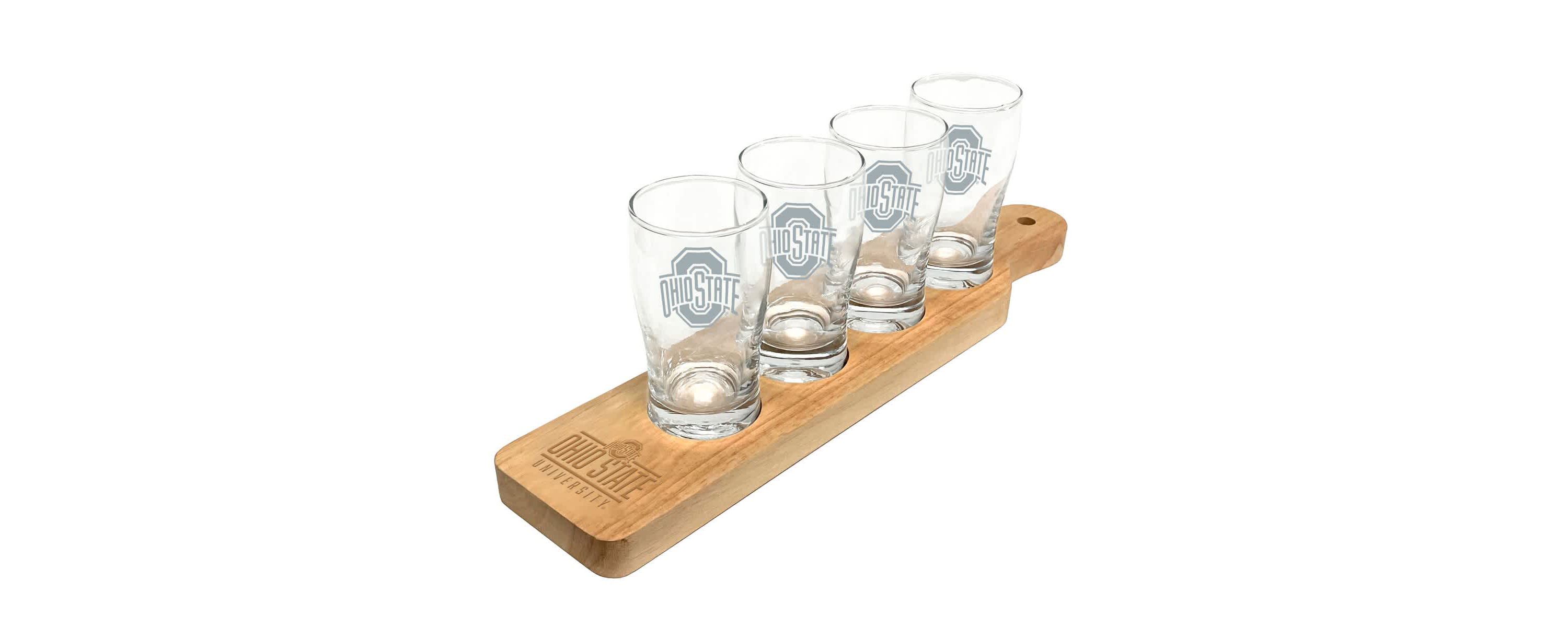 NCAA Ohio State Buckeyes Four-Pack Beer Flight Glass Set