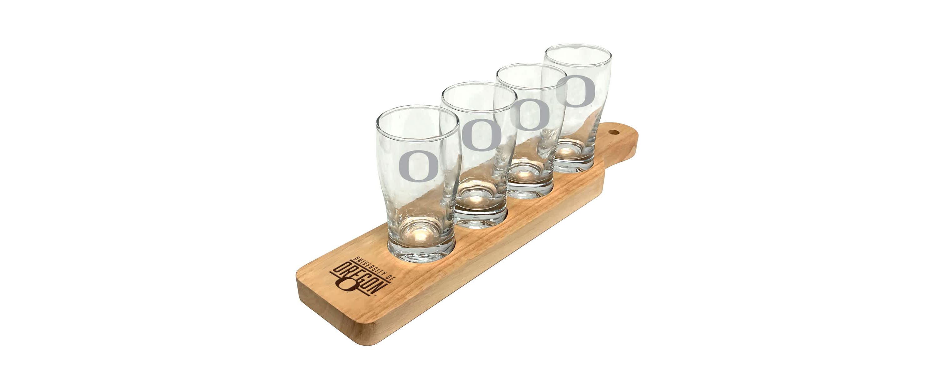NCAA Oregon Ducks Four-Pack Beer Flight Glass Set