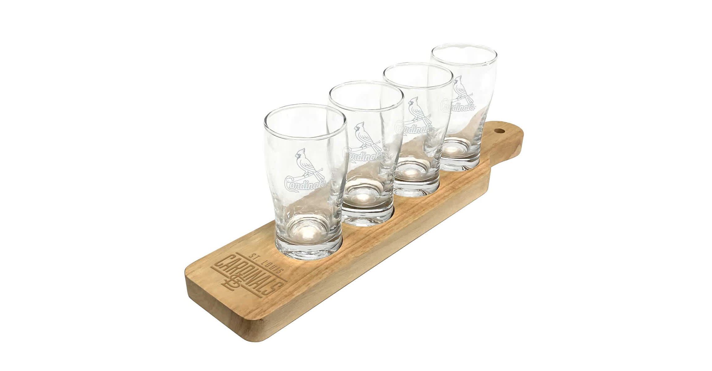 MLB St. Louis Cardinals Four-Pack Beer Flight Glass Set