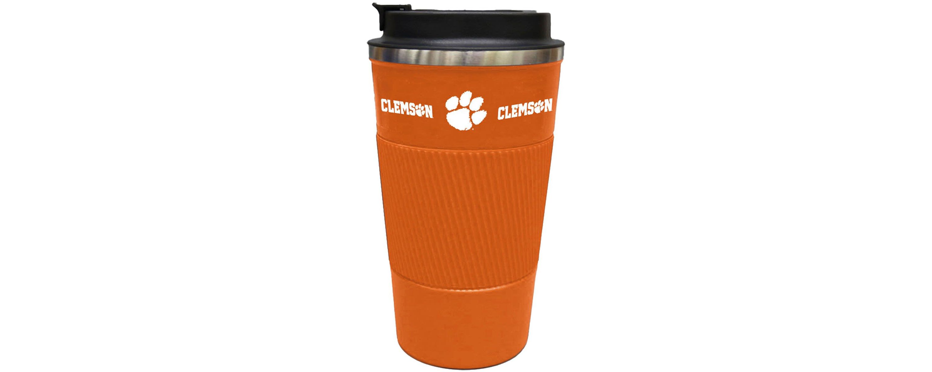NCAA Clemson Tigers 18oz Coffee Tumbler with Silicone Grip