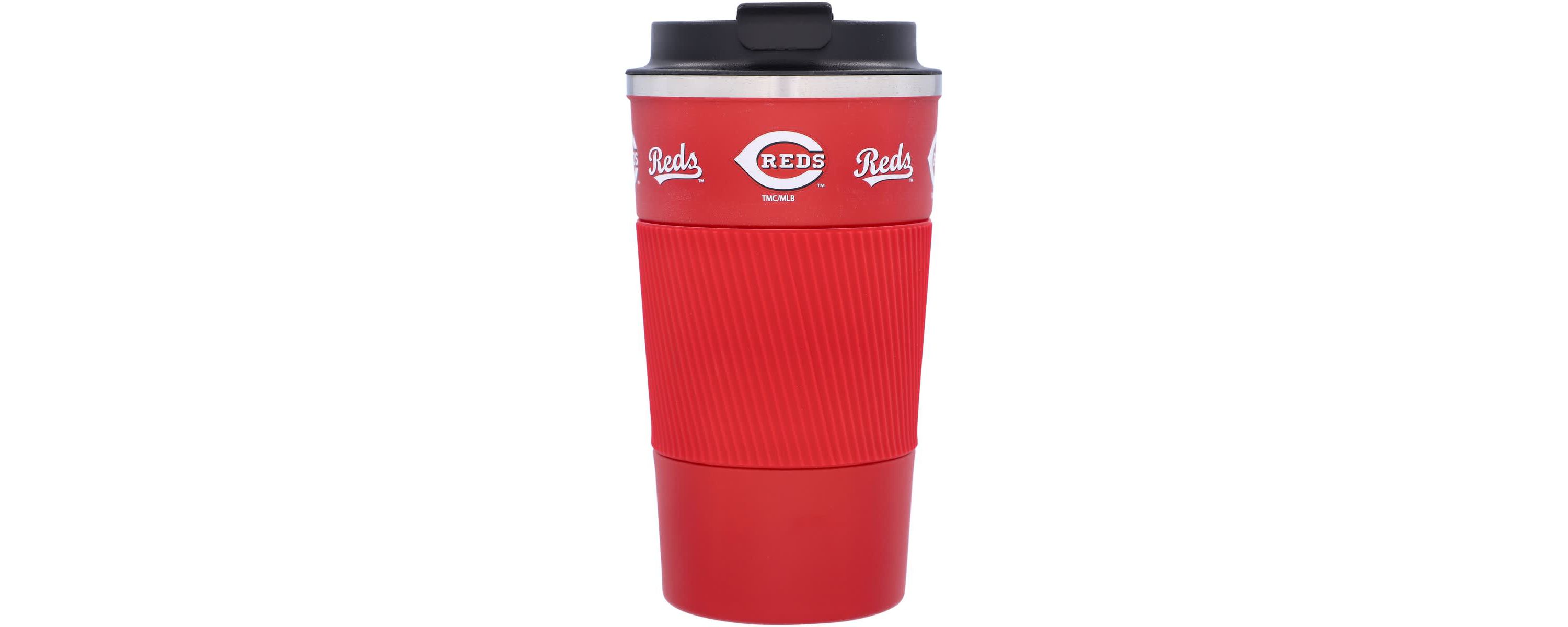 MLB Cincinnati Reds 18oz Coffee Tumbler with Silicone Grip