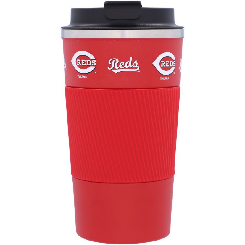 MLB Cincinnati Reds 18oz Coffee Tumbler with Silicone Grip