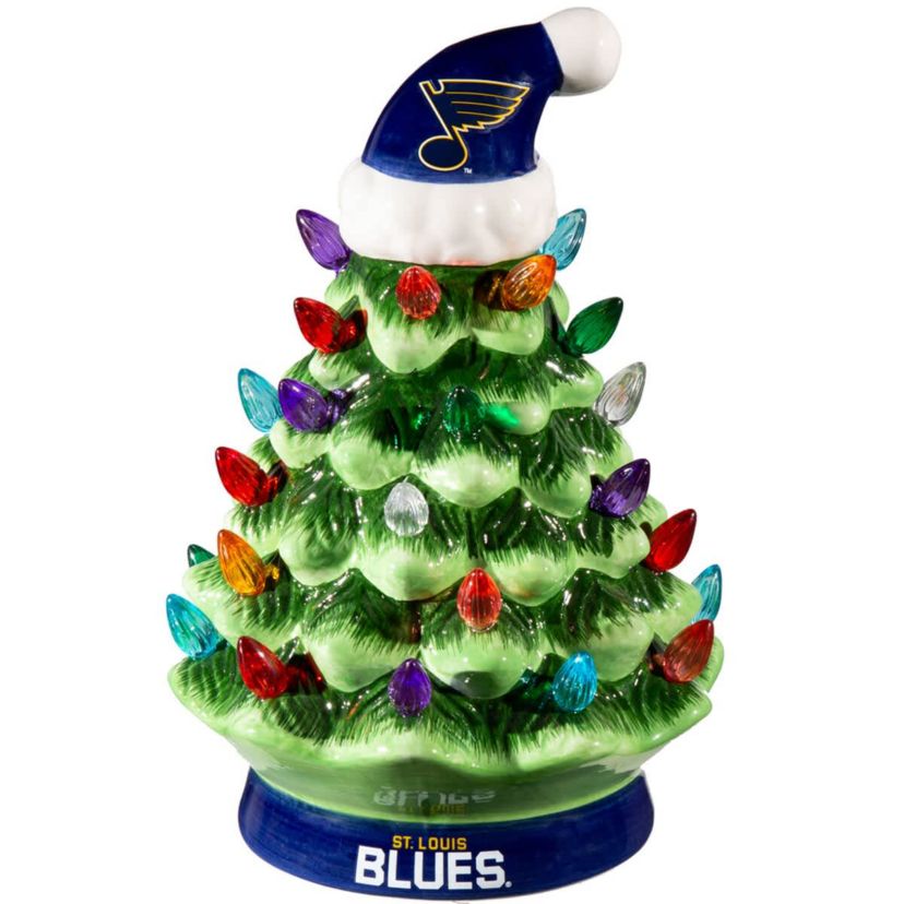 NHL St. Louis Blues 8" Light Up Ceramic LED Christmas Tree