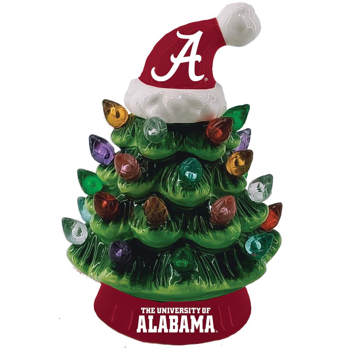 Alabama Crimson Tide NCAA Alabama Tide 8" Light Up Ceramic LED Christmas Tree
