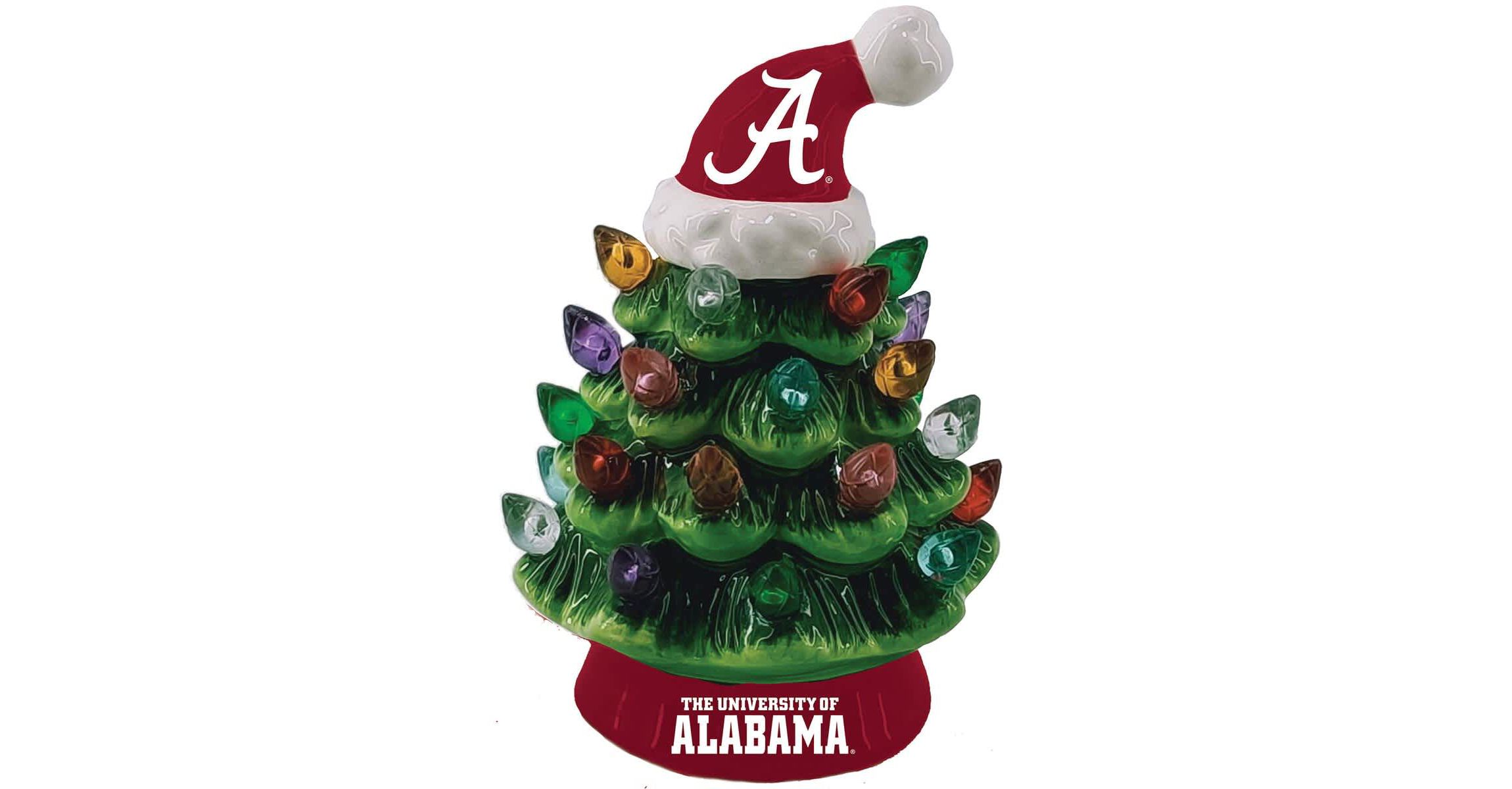 Alabama Crimson Tide NCAA Alabama Tide 8" Light Up Ceramic LED Christmas Tree