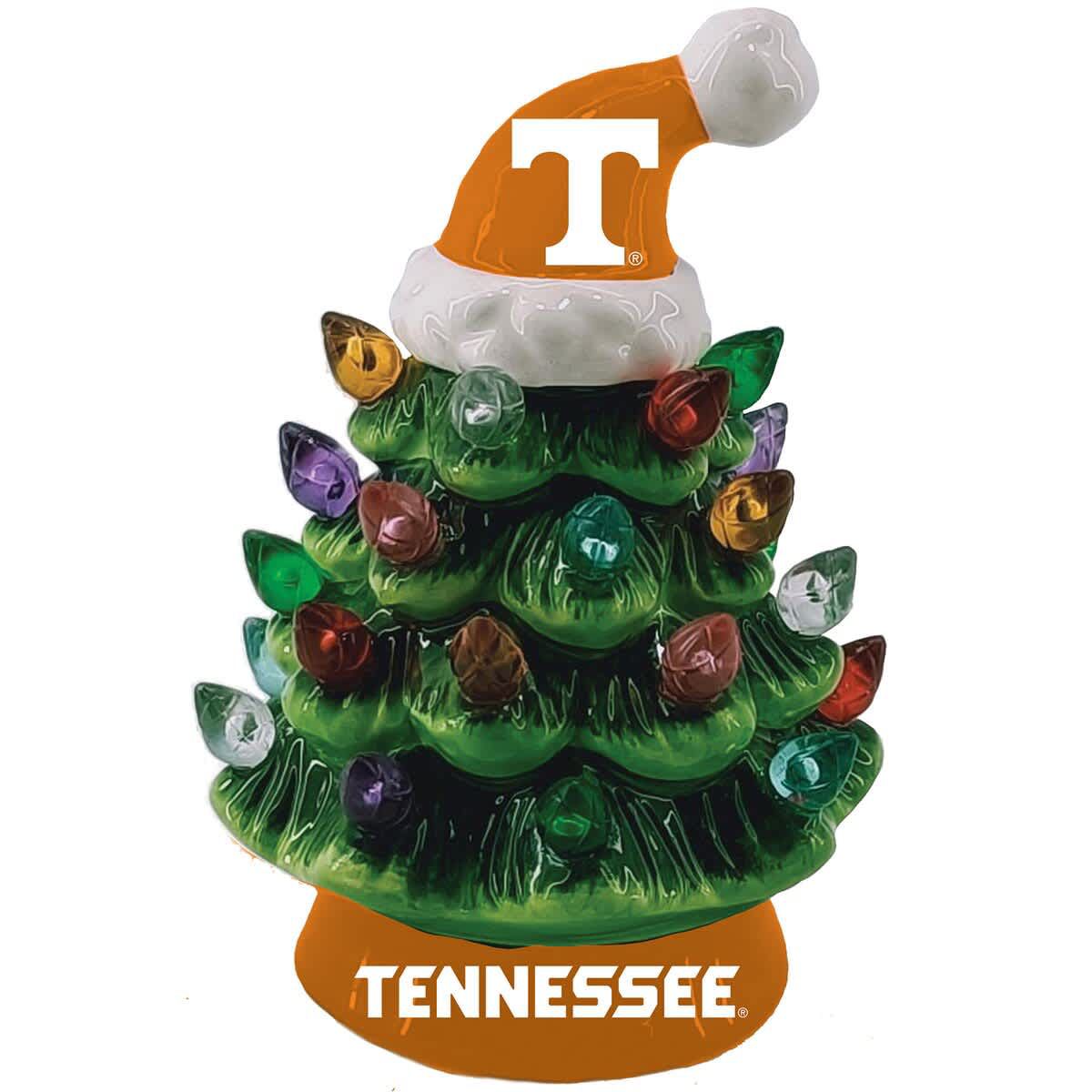 NCAA Tennessee Volunteers 8" Light Up Ceramic LED Christmas Tree