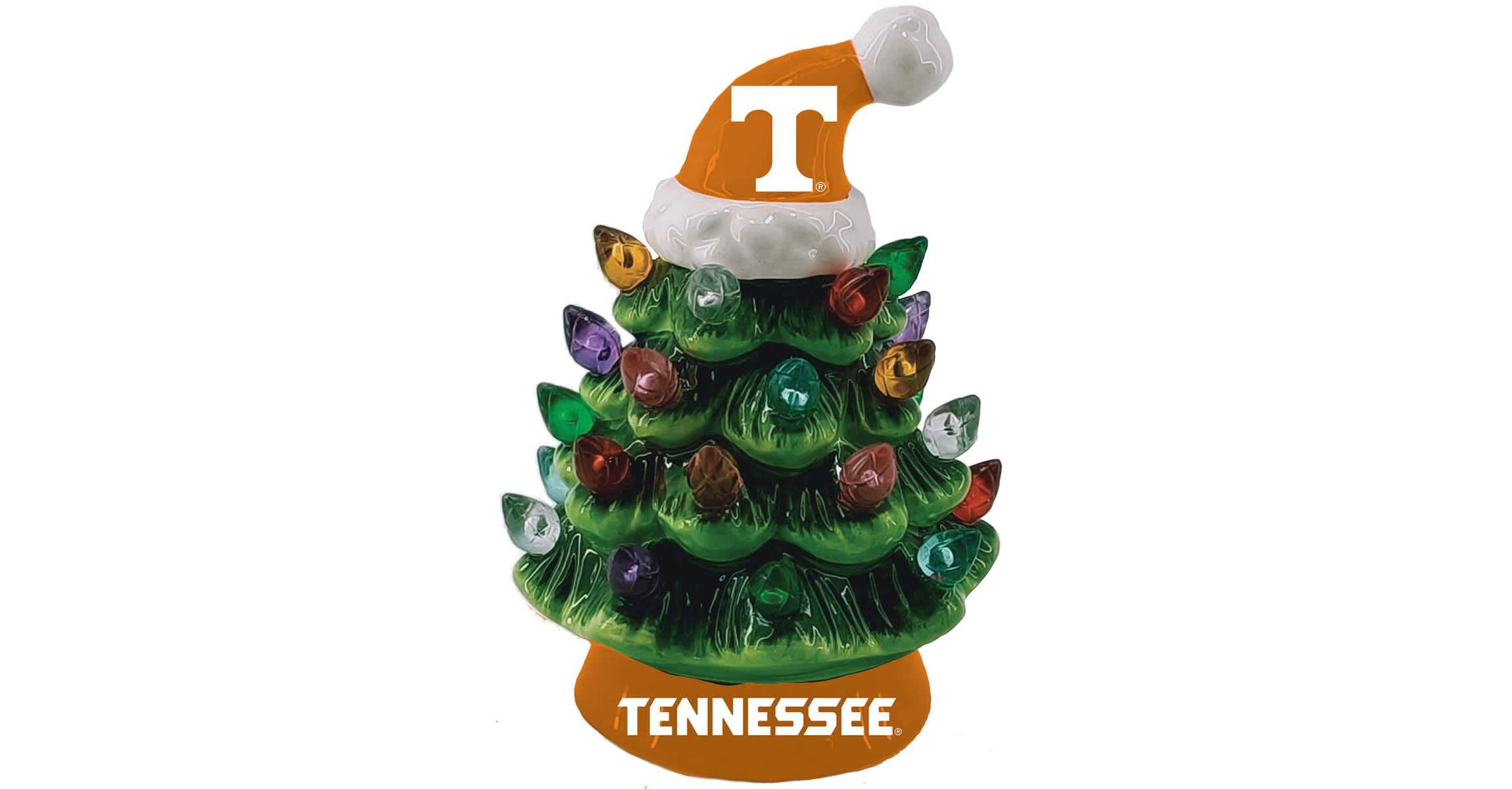 NCAA Tennessee Volunteers 8" Light Up Ceramic LED Christmas Tree