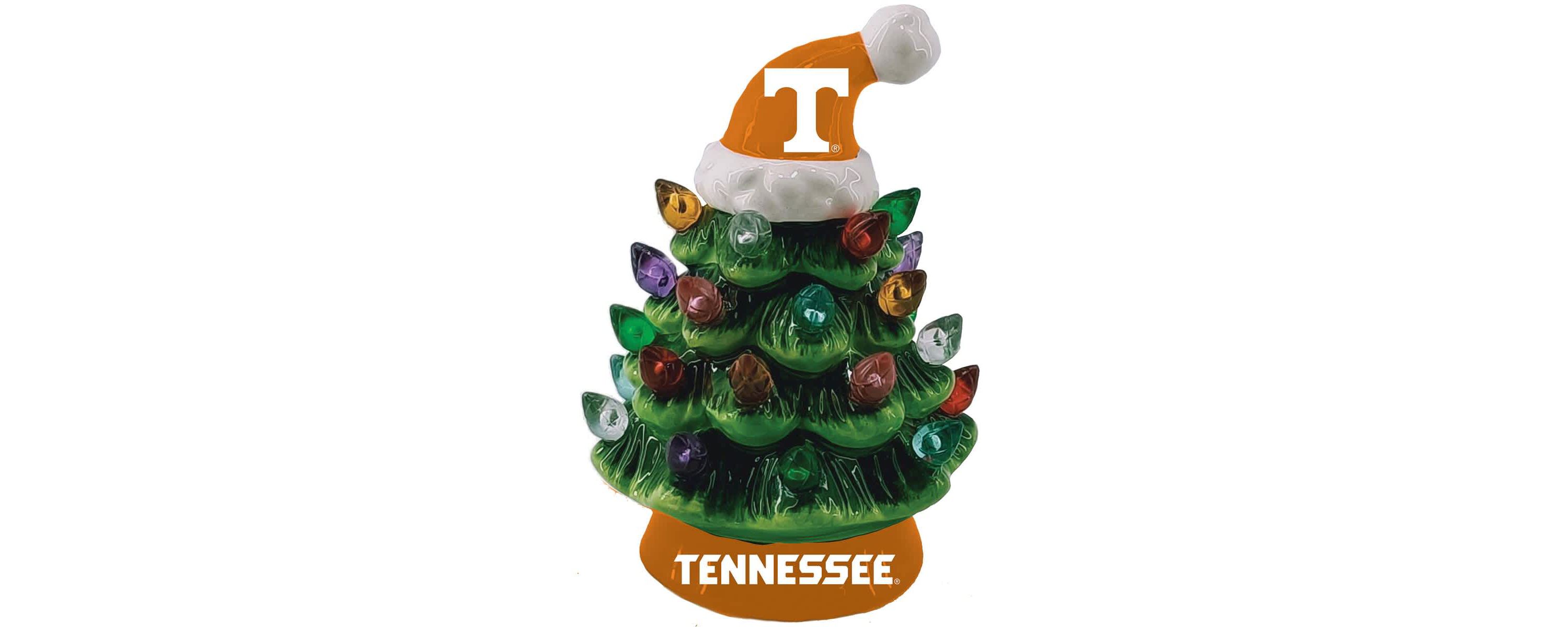 NCAA Tennessee Volunteers 8" Light Up Ceramic LED Christmas Tree