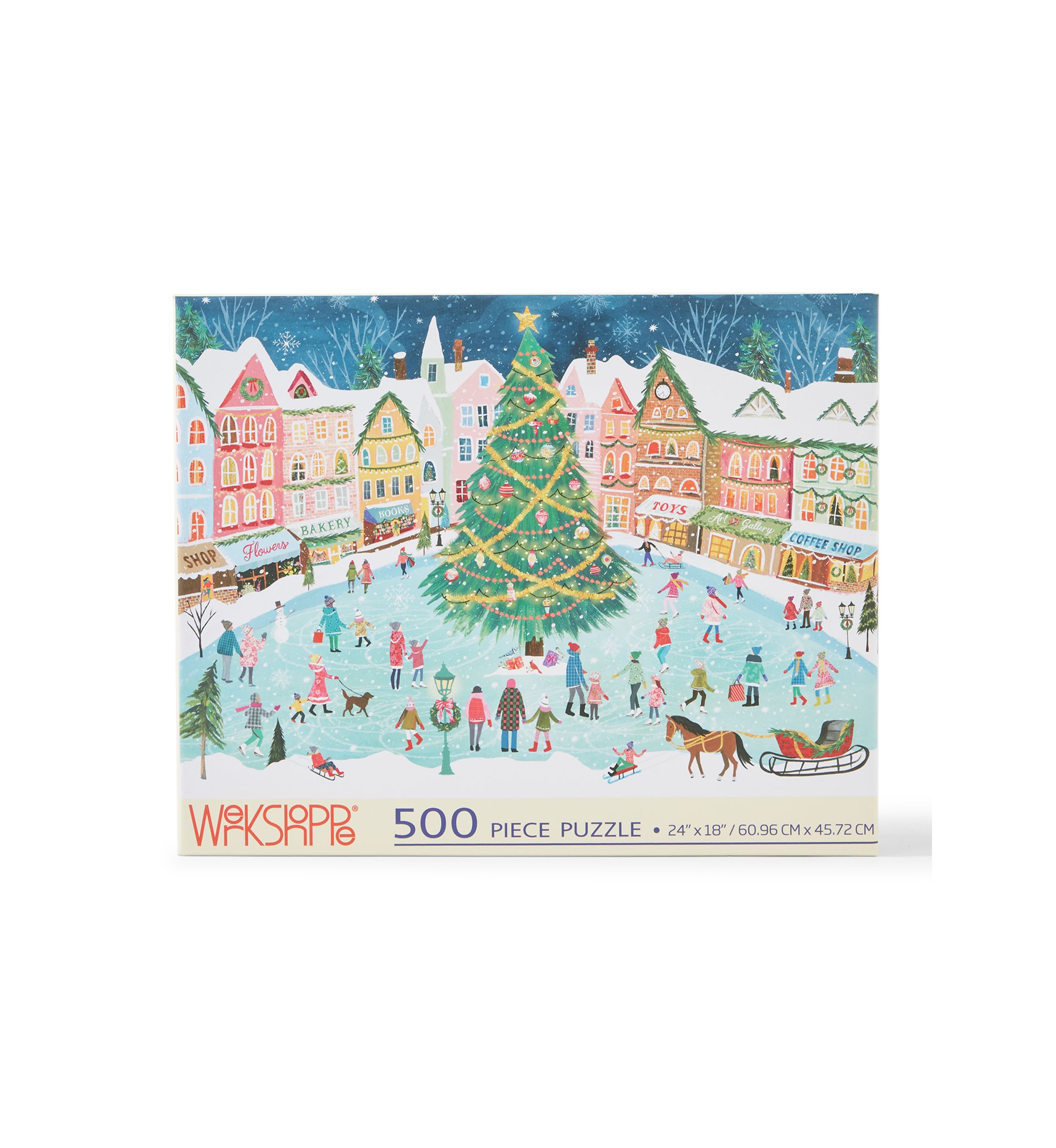 Holiday Town Square 500 Piece Puzzle