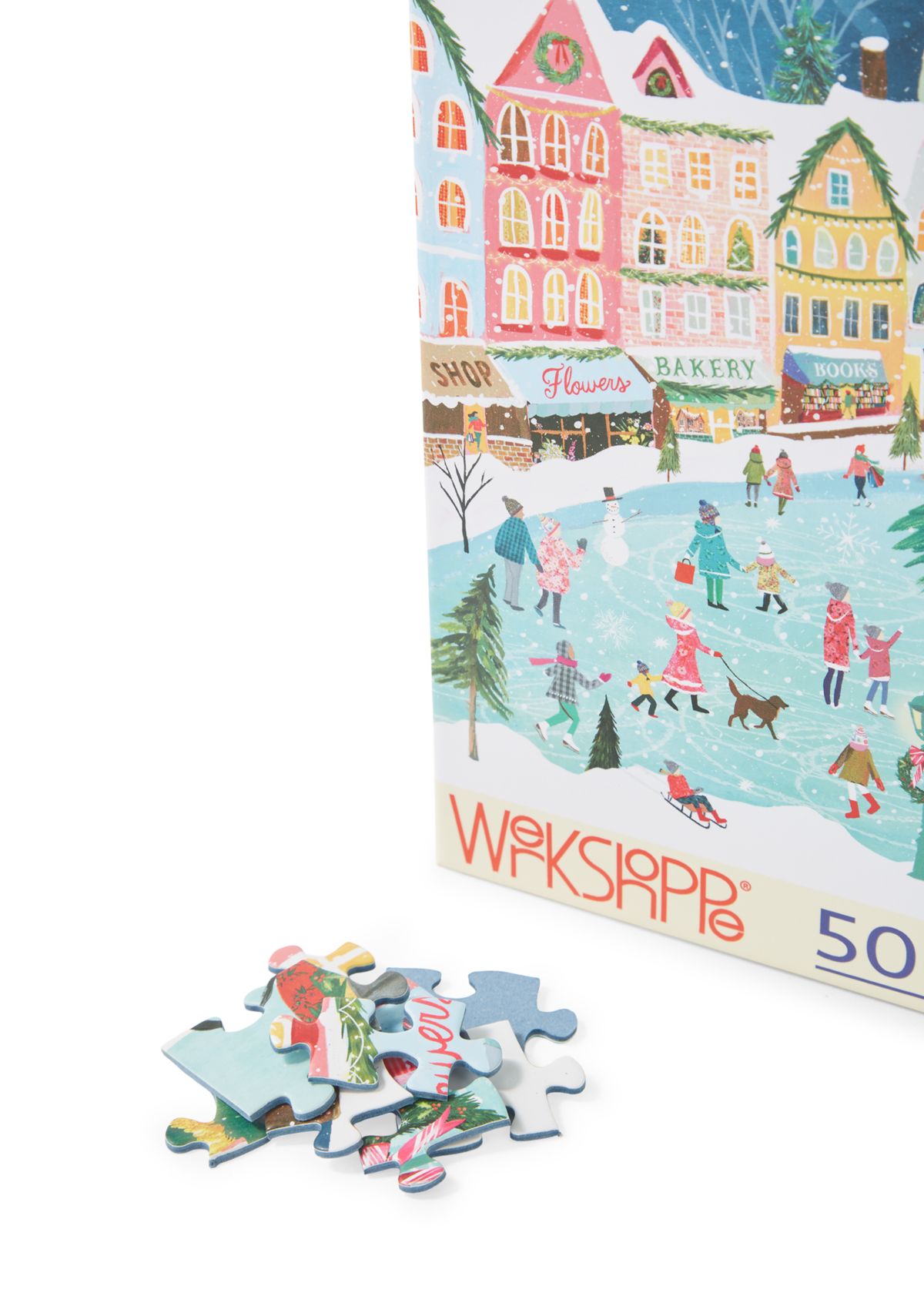 Holiday Town Square 500 Piece Puzzle