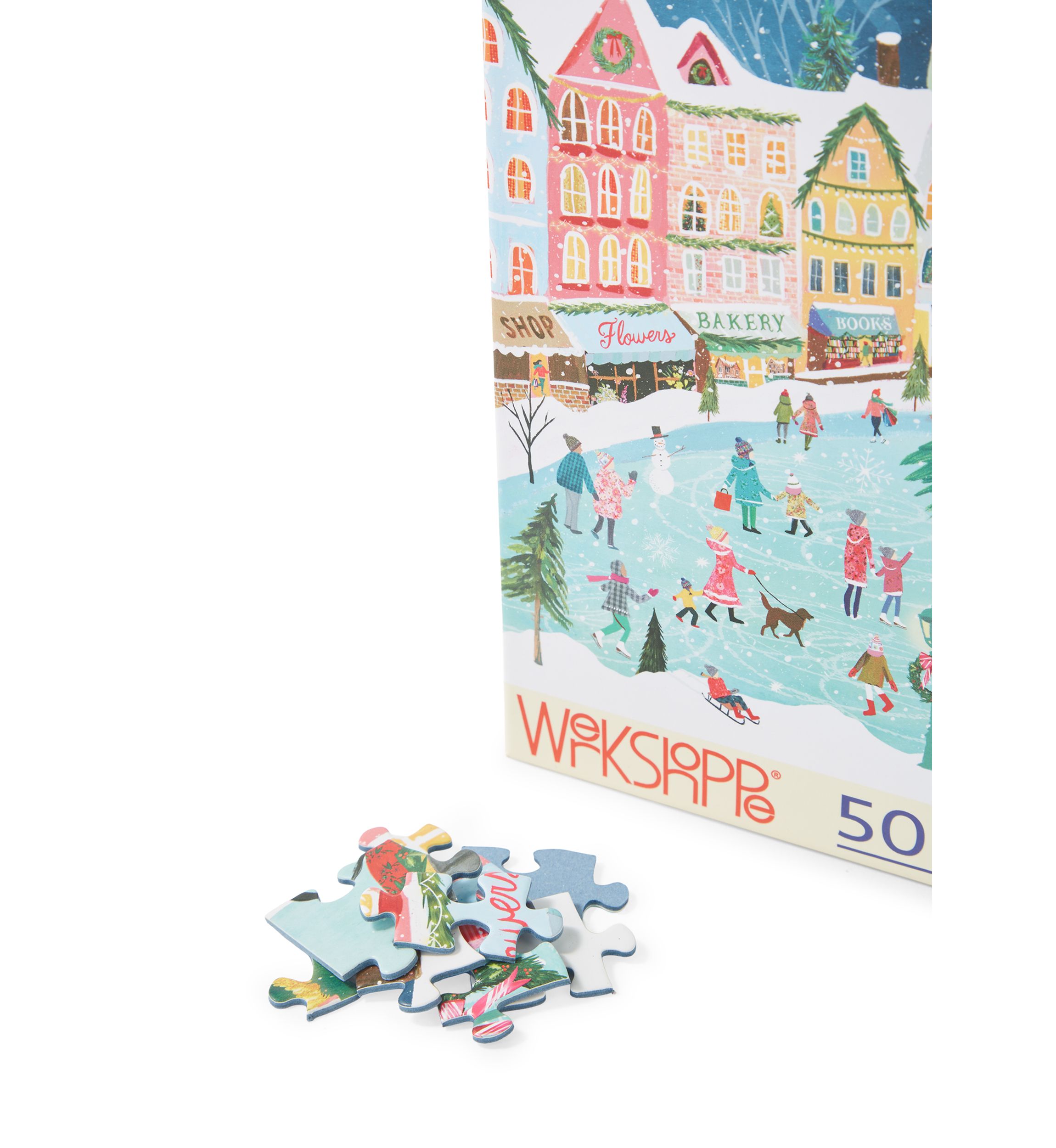 Holiday Town Square 500 Piece Puzzle