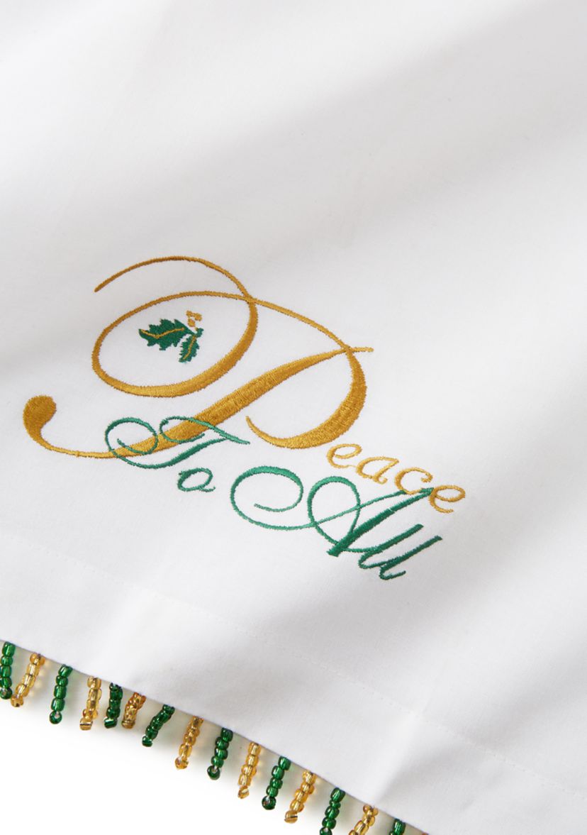 Set of 2 Peace to All/Happy Holidays Kitchen Towels