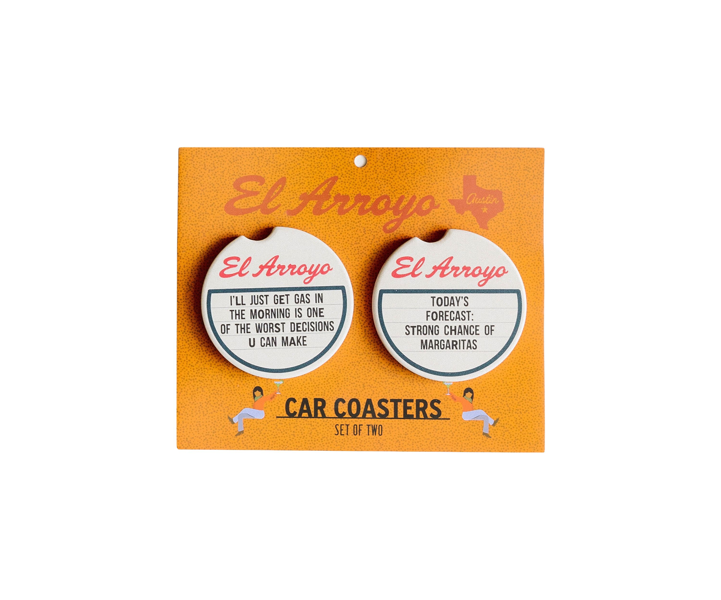 Todays Forecast Car Coasters - Set of 2