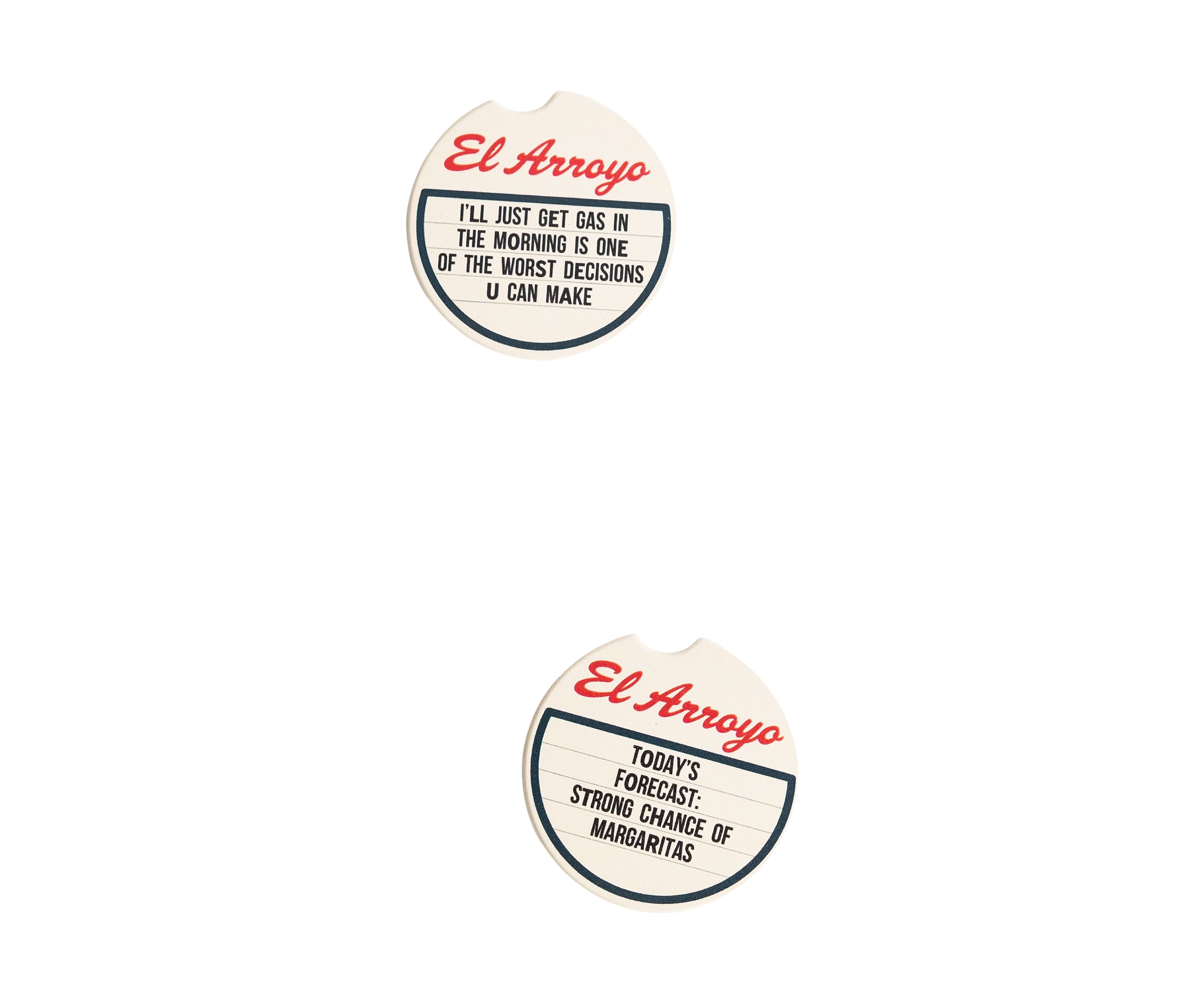 Todays Forecast Car Coasters - Set of 2