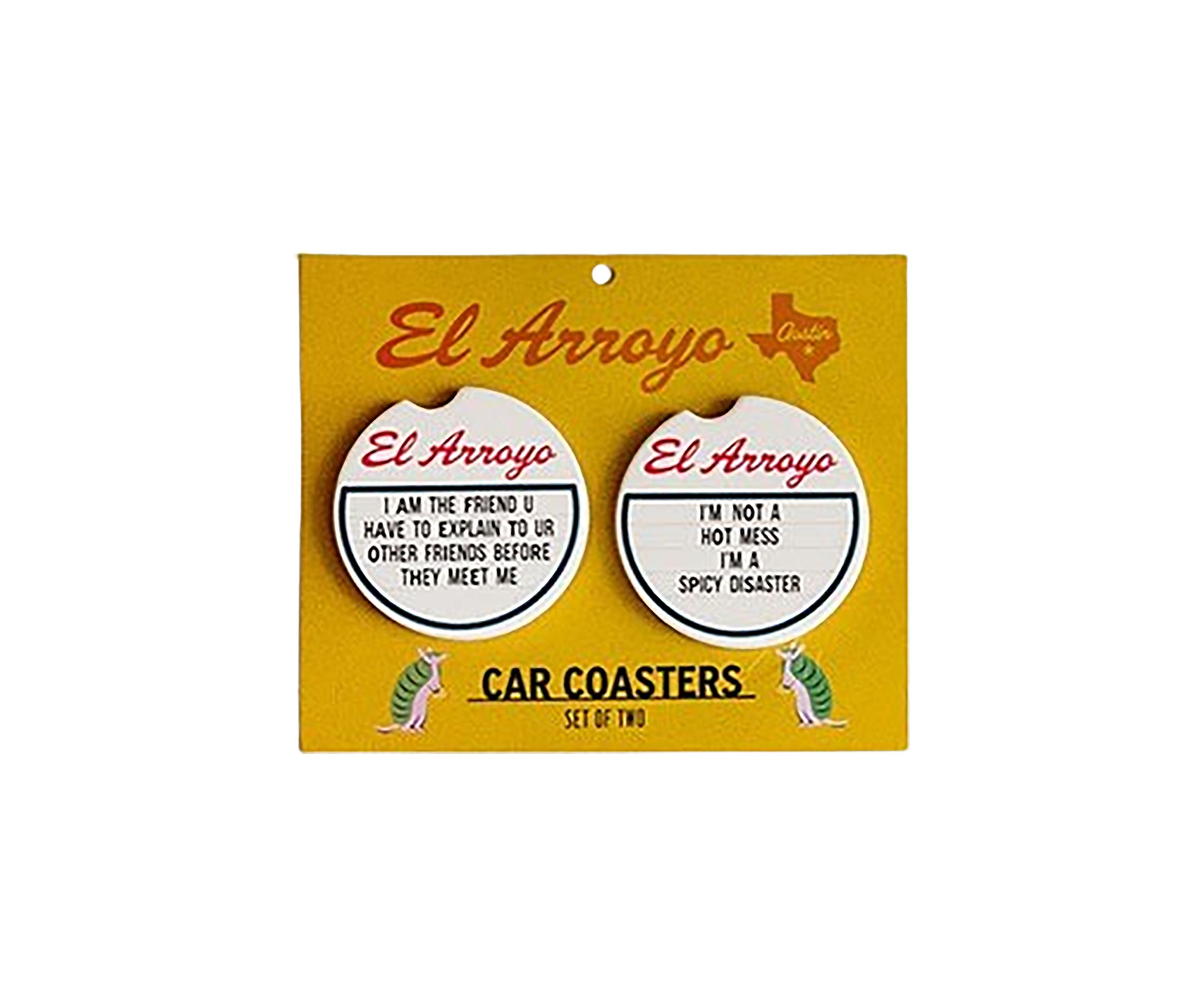 Spicy Disaster Car Coasters - Set of 2