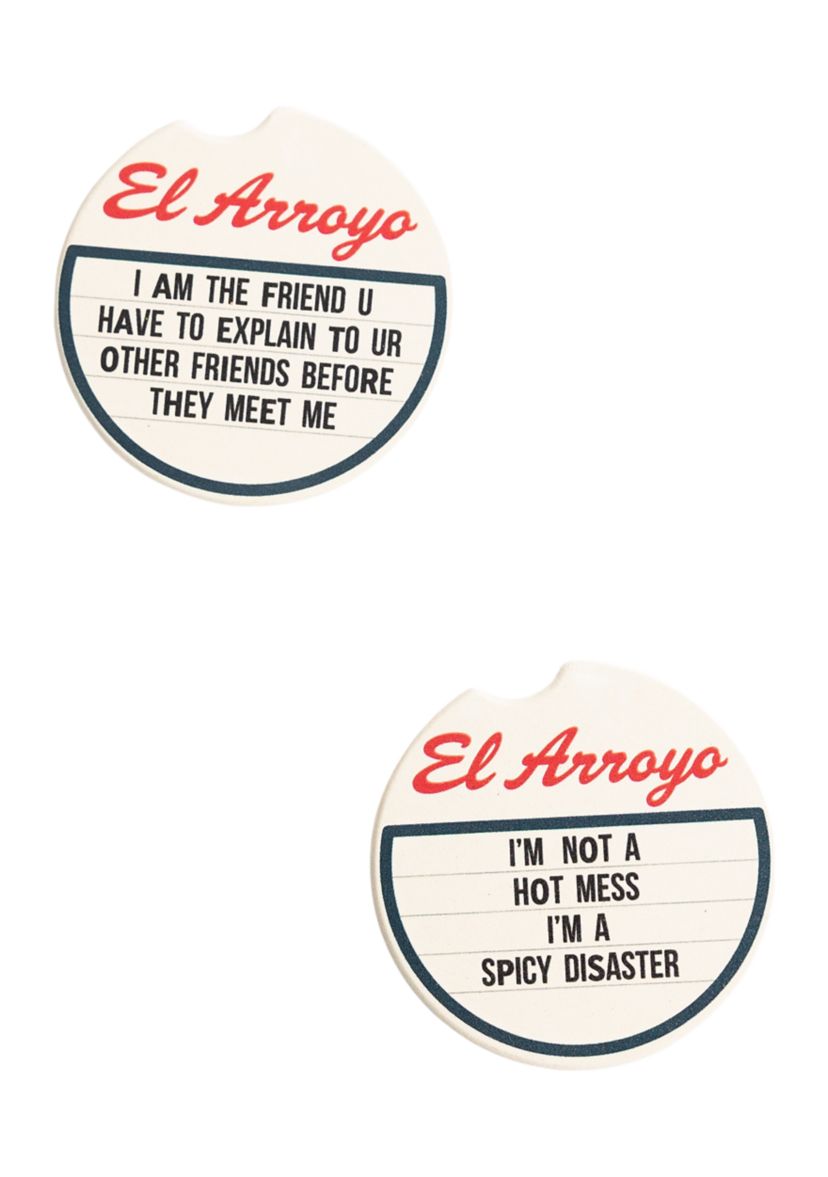 Spicy Disaster Car Coasters - Set of 2