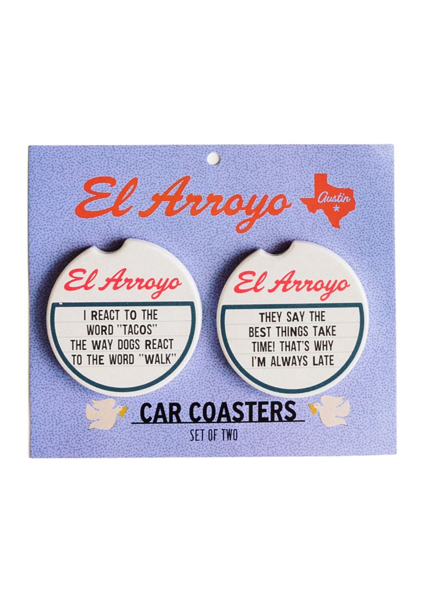 Always Late Car Coasters - 2 Pack