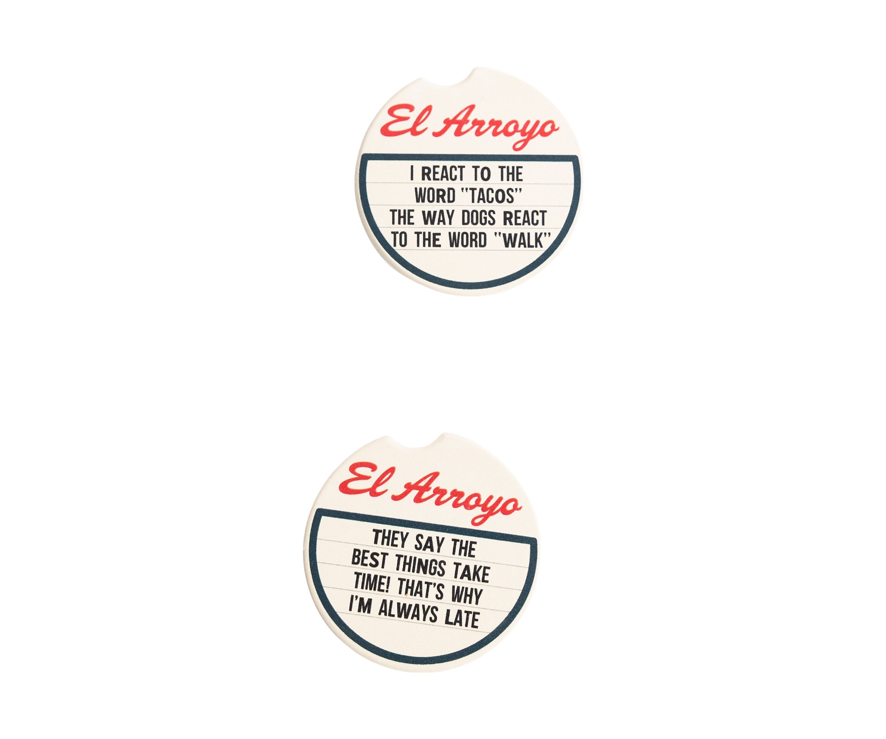 Always Late Car Coasters - 2 Pack