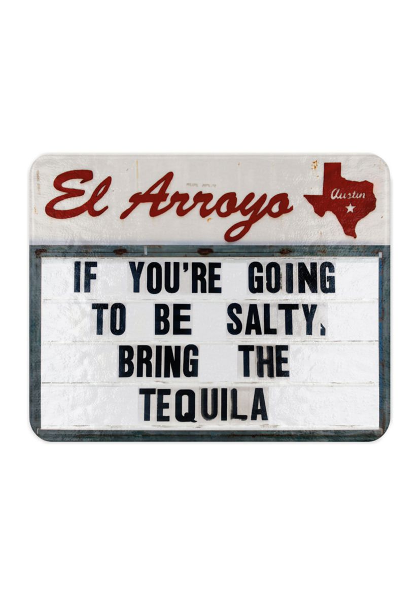 Be Salty Large Tempered Glass Cutting Board