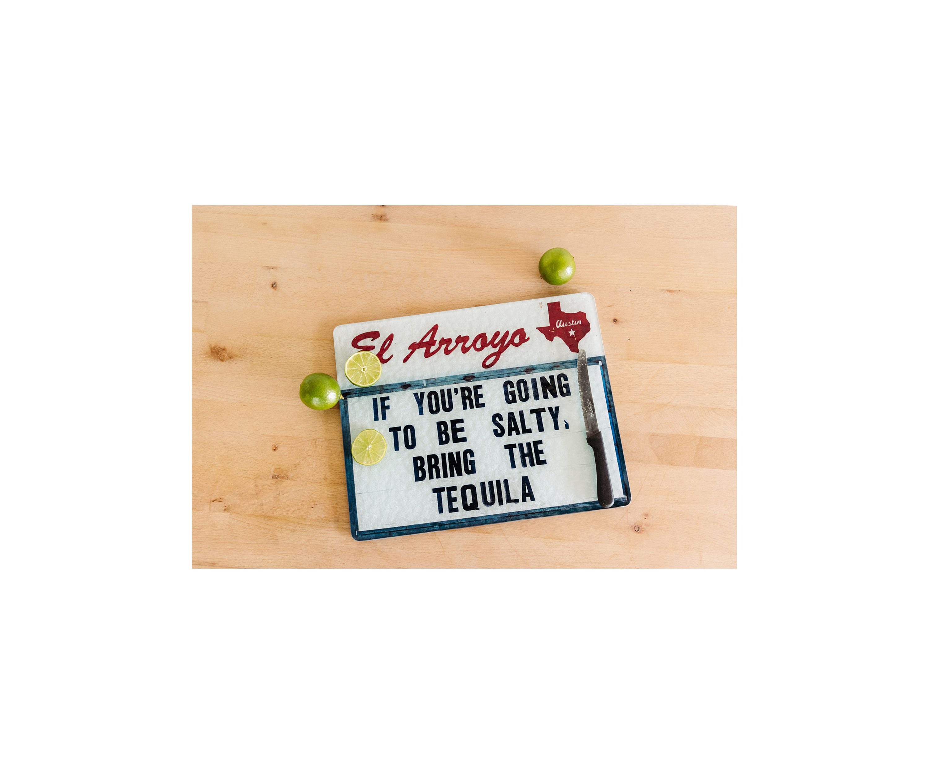 Be Salty Large Tempered Glass Cutting Board