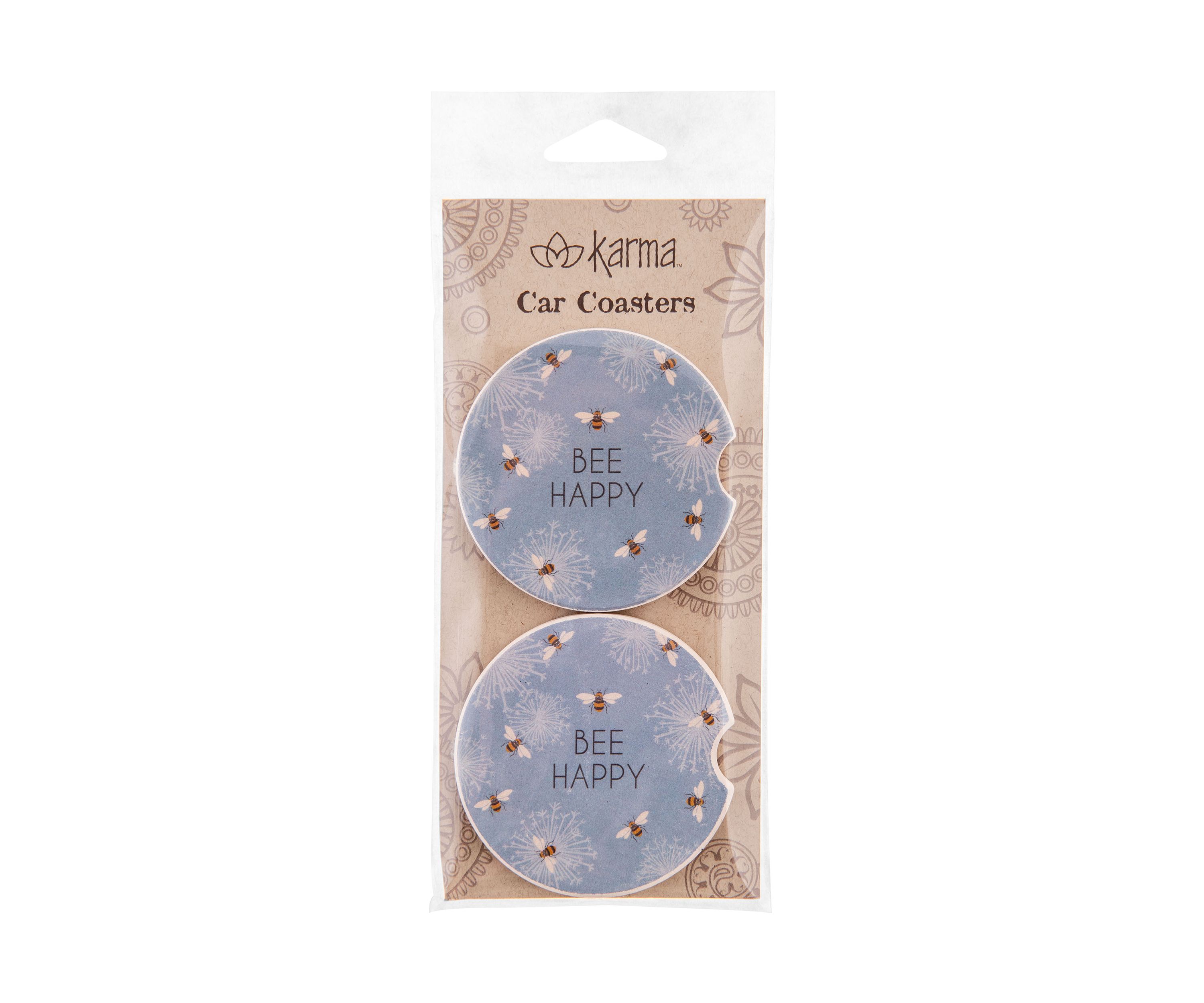 Printed Car Coasters - Set of 2