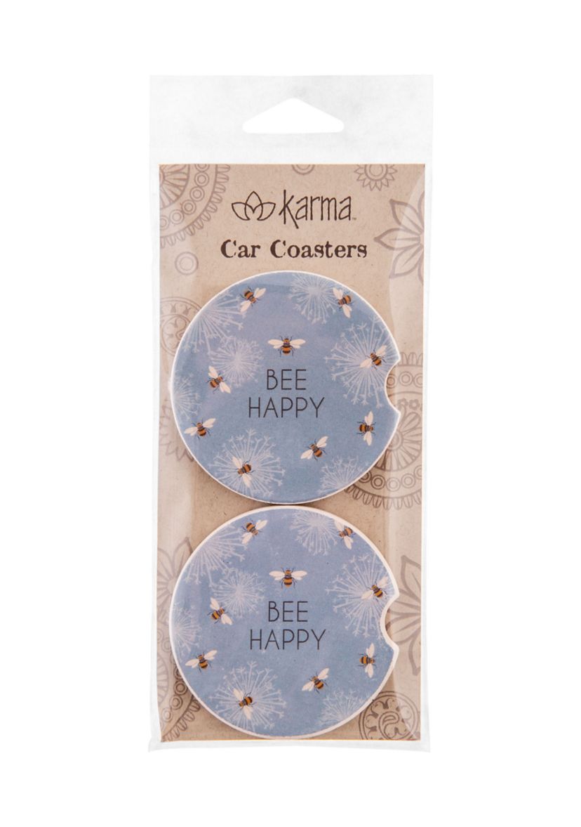 Printed Car Coasters - Set of 2