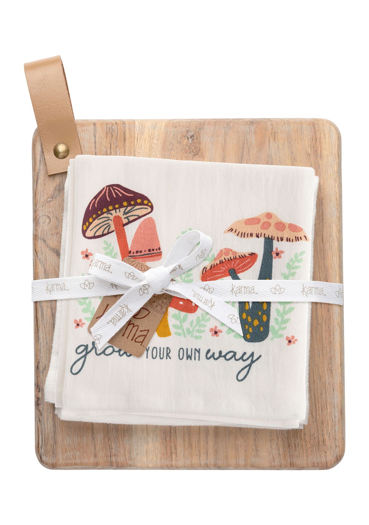 Floral Tea Towel and Cutting Board