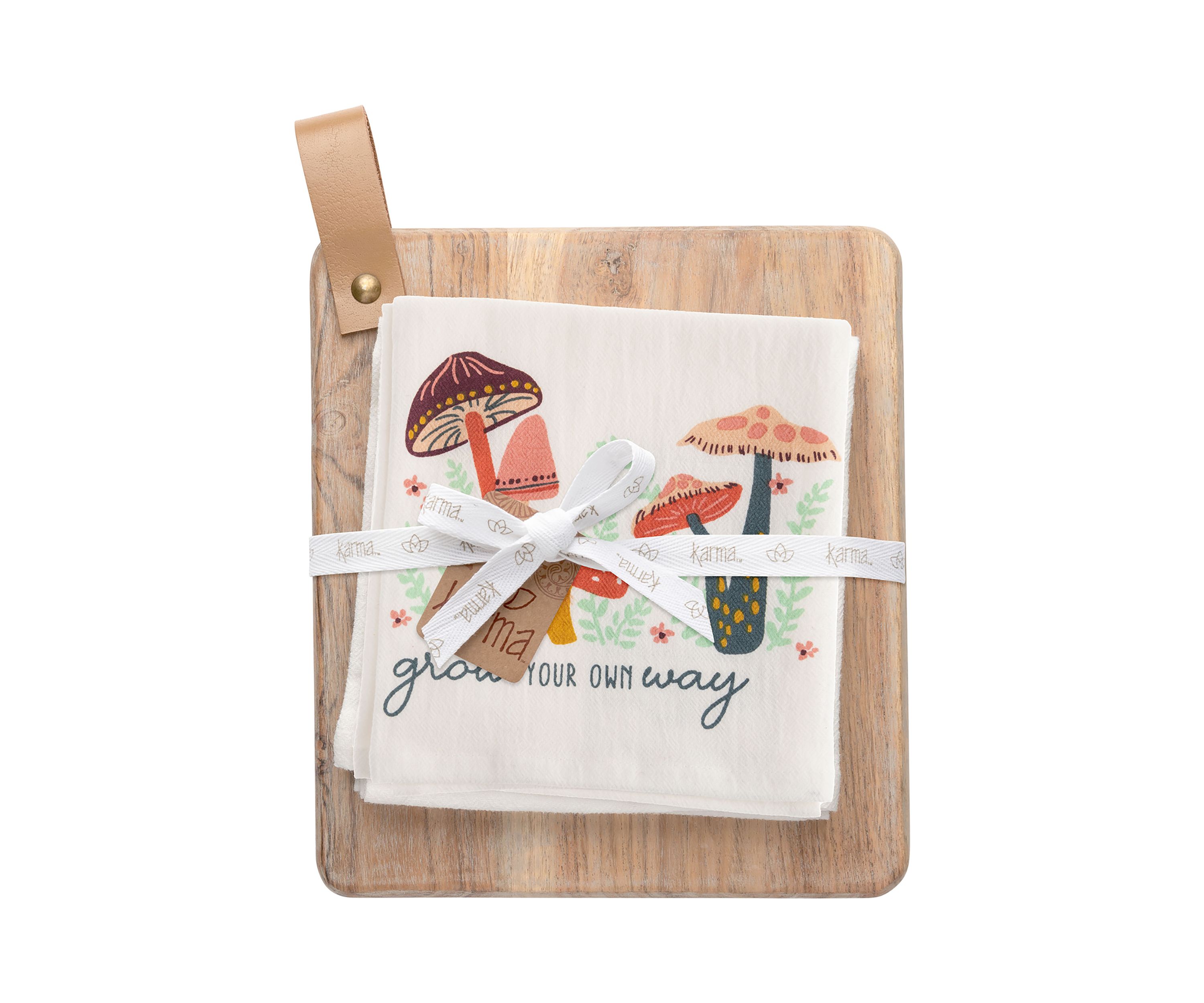 Floral Tea Towel and Cutting Board