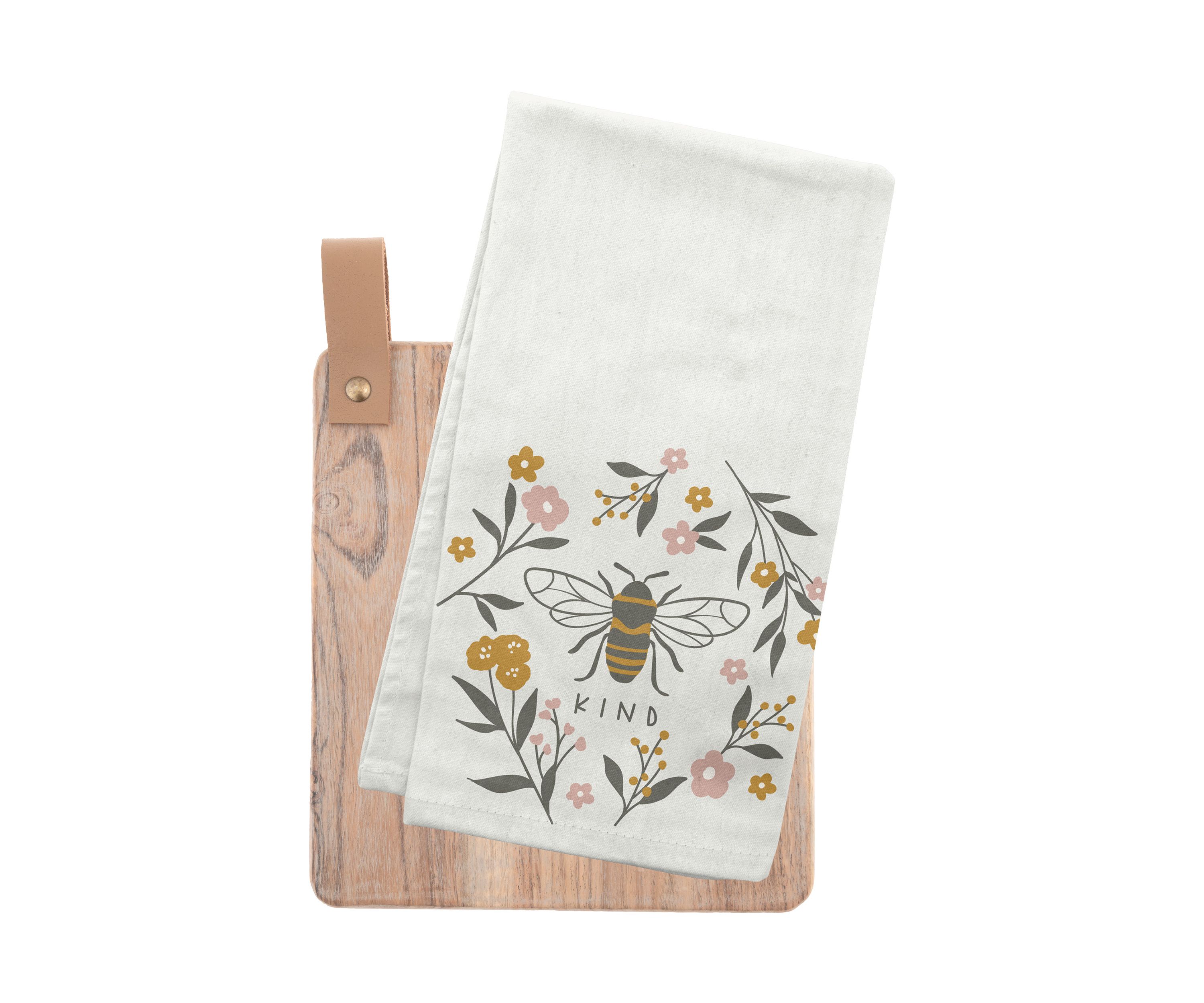 Floral Tea Towel and Cutting Board