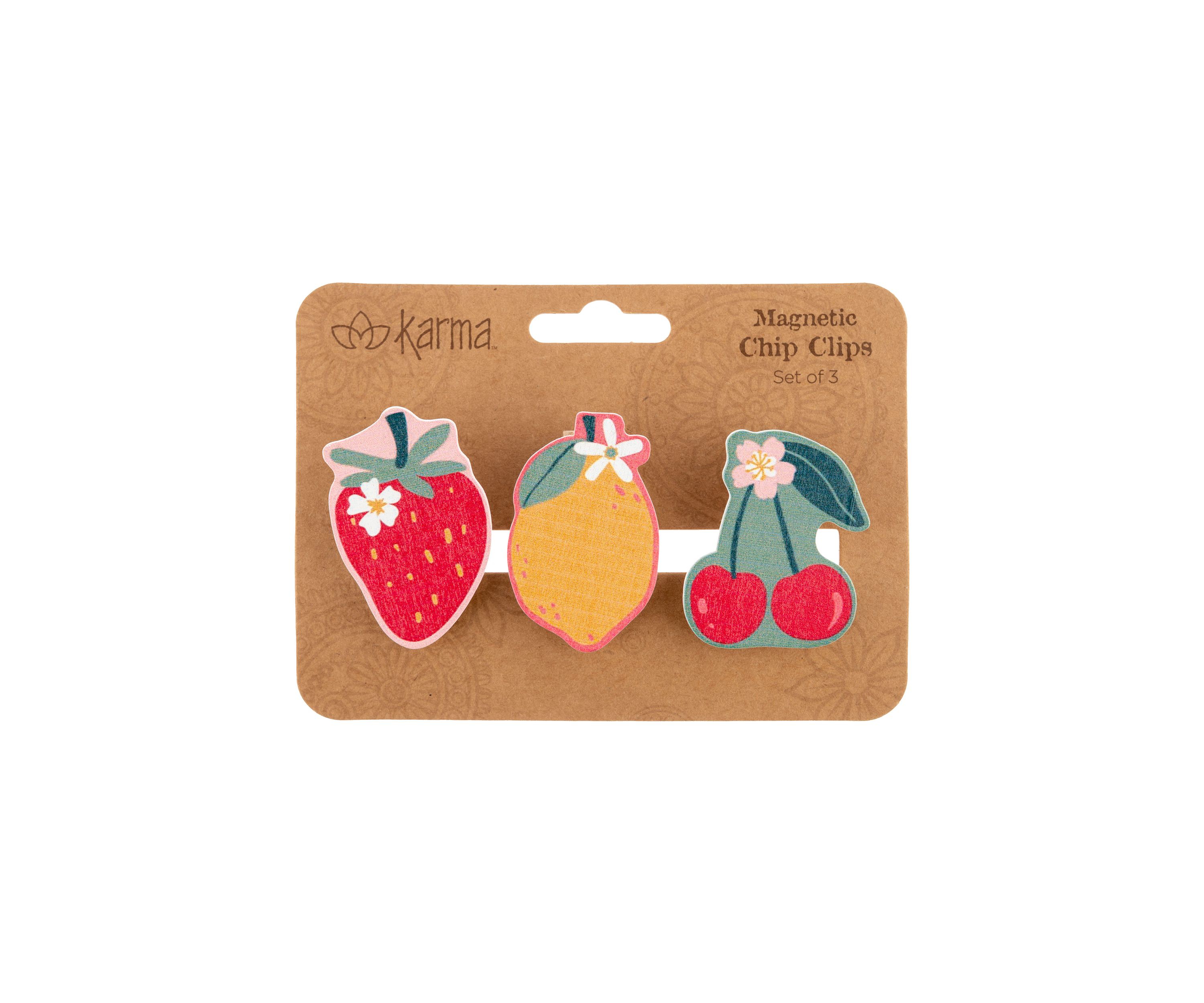Fruit Shaped Magnetic Chip Clip Set