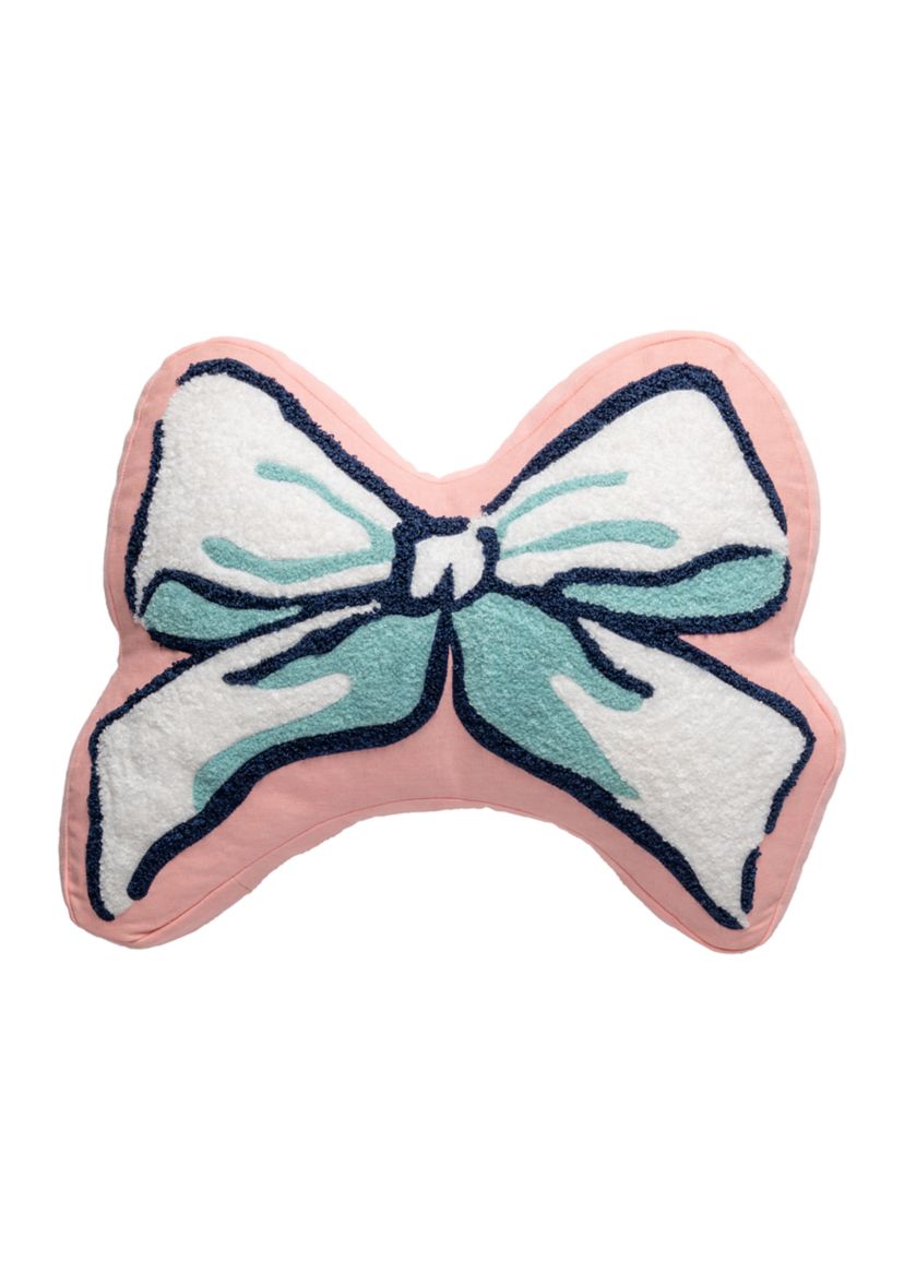 Bow Shaped Embroidered Pillow