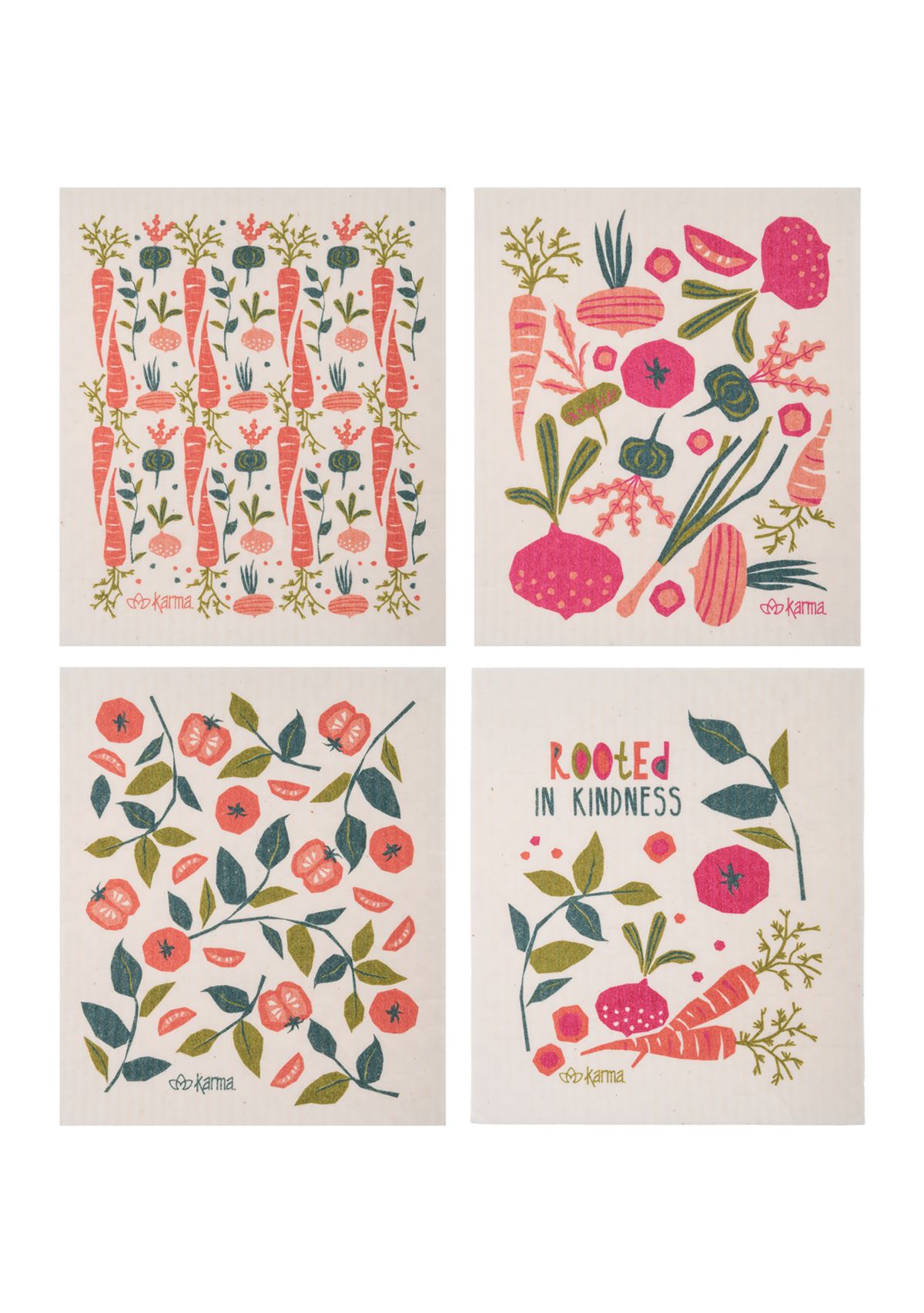 Set of 4 Swedish Rooted Dishcloths