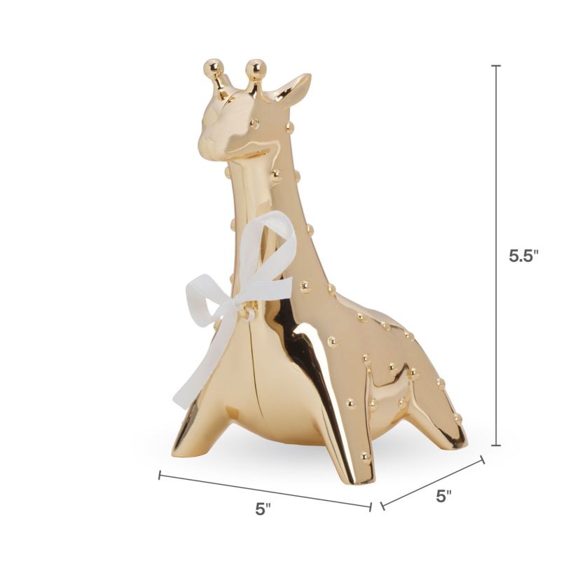 Baby Gold Giraffe Bank